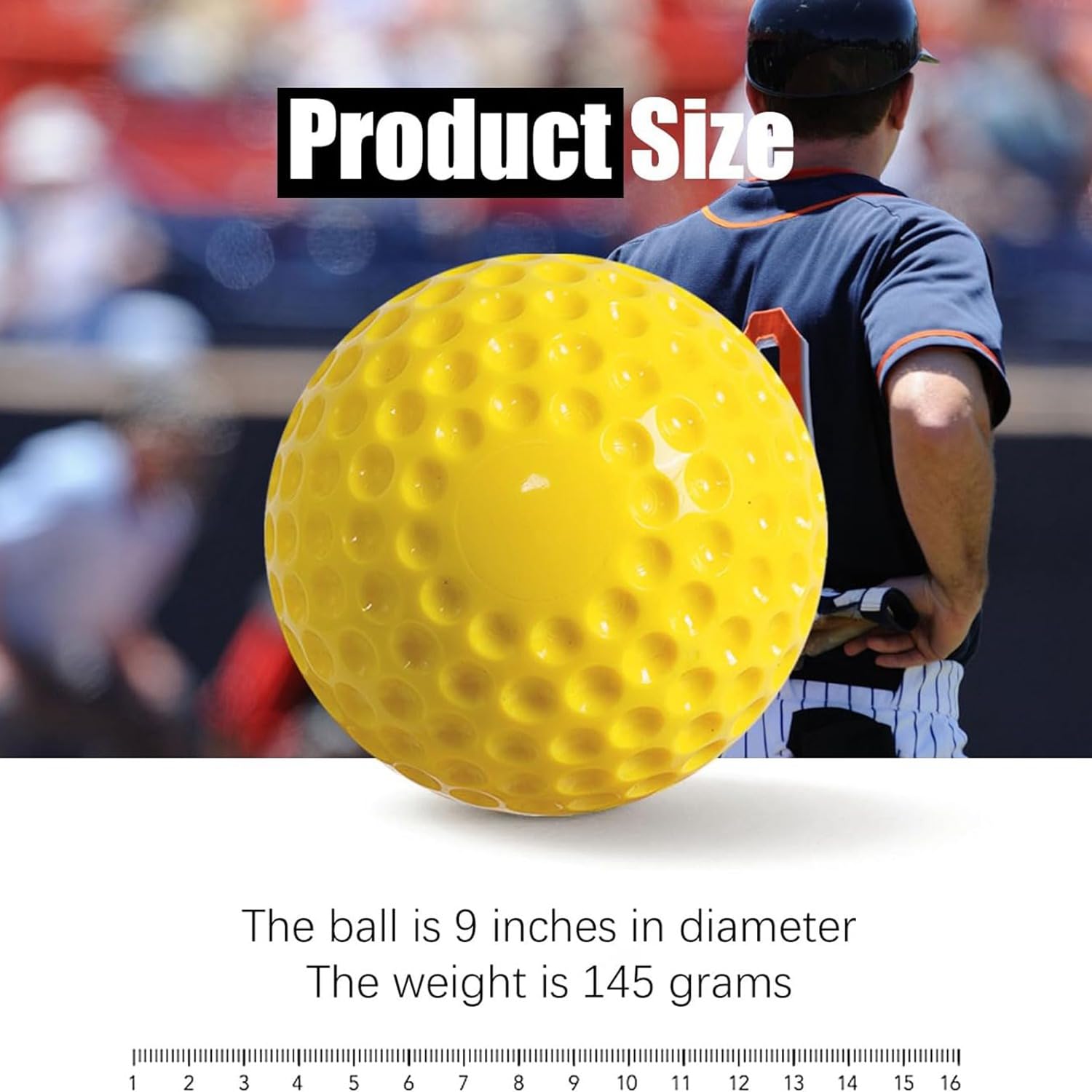 Paquete de 10 Pelotas de Entrenamiento de Pelotas de BéIsbol, Pelotas de BéIsbol con MáQuina de Lanzamiento de 9 Pulgadas para CoordinacióN Ojo-Mano, Golpes y PráCtica