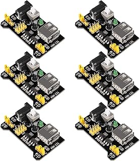 6PCS 3.3V 5V MB102 Breadboard Power Supply Module DC 6.5-12V USB for Arduino Solderless Bread Board
