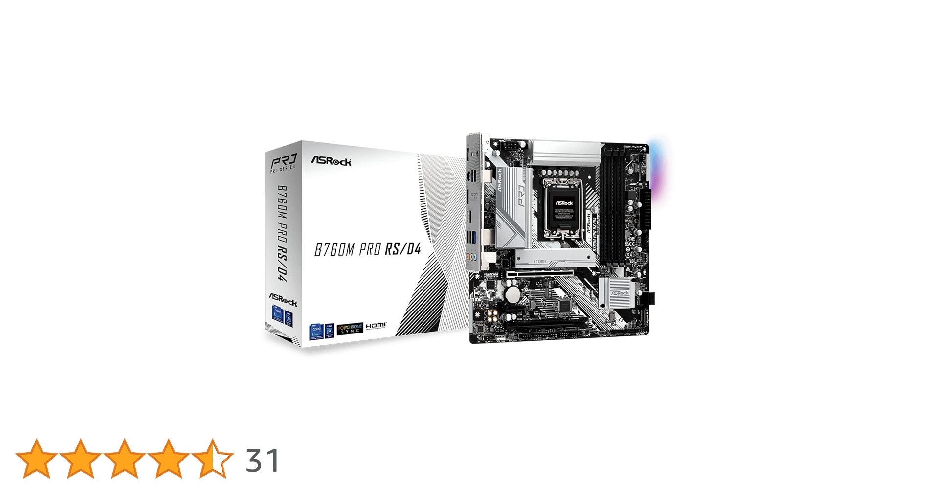 Amazon | ASRock B760M Pro RS/D4 WiFi (B760 1700 MicroATX