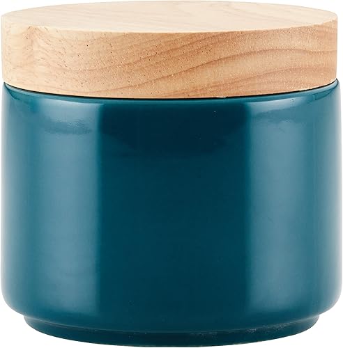 Miniatura 14 de Rachael Ray Ceramics - Juego de cajas apilables para especias y condimentos con tapa, 2 piezas, color verde azulado