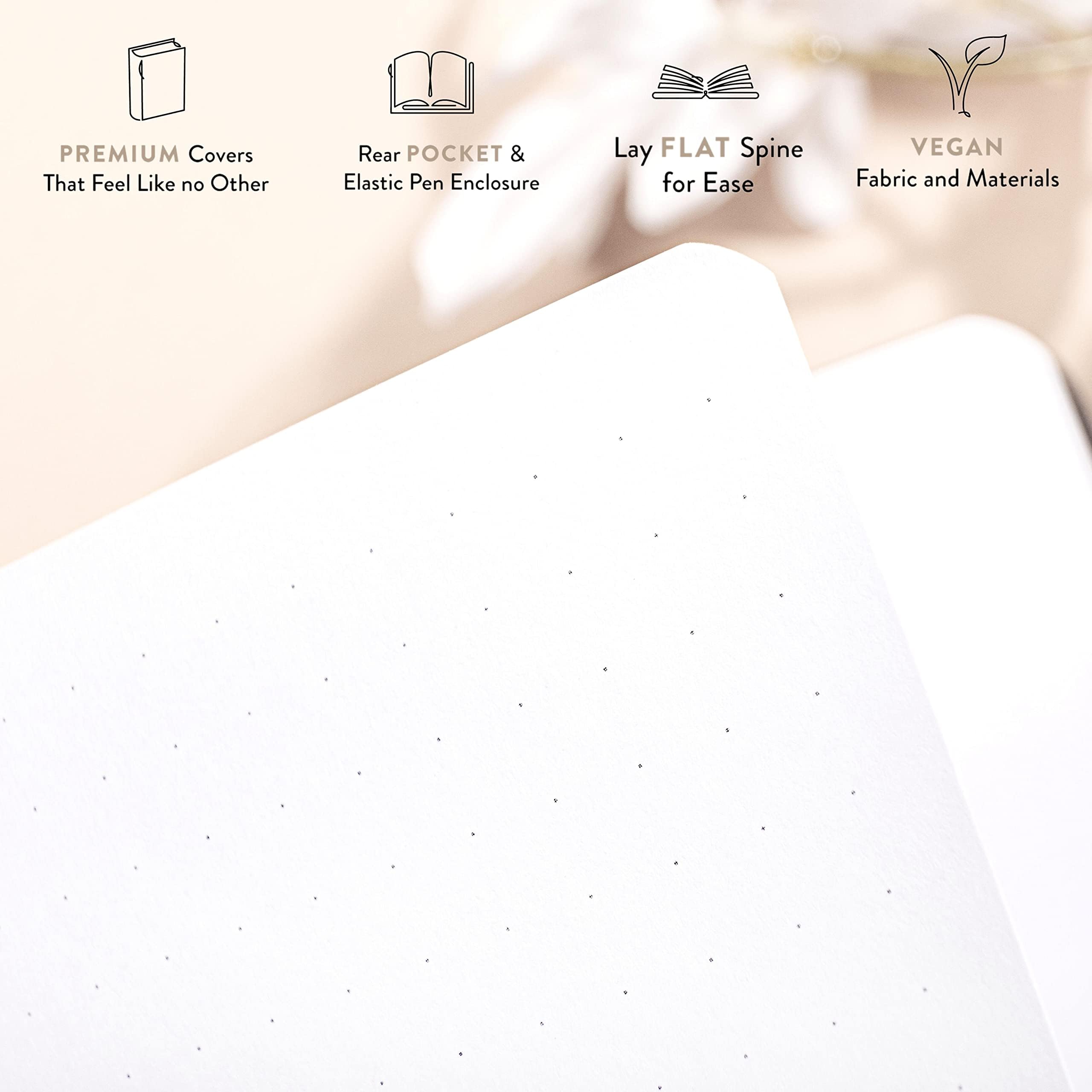 Scribble & Dot® Bullet Planner - Dotted Journal | A5 Ultra Thick 160gsm Paper - Premium Dotted Journal for Artists and Creators, Includes Pen Test Pages (Black Green Monstera)