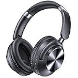 TAGRY Hybrid Active Noise Cancelling Headphones 100H Playtime Wireless Over Ear Bluetooth Headphone with Fast Charging Hi-Res Audio Comfort Earcups Headsets for Travel Home Office Phone PC Black