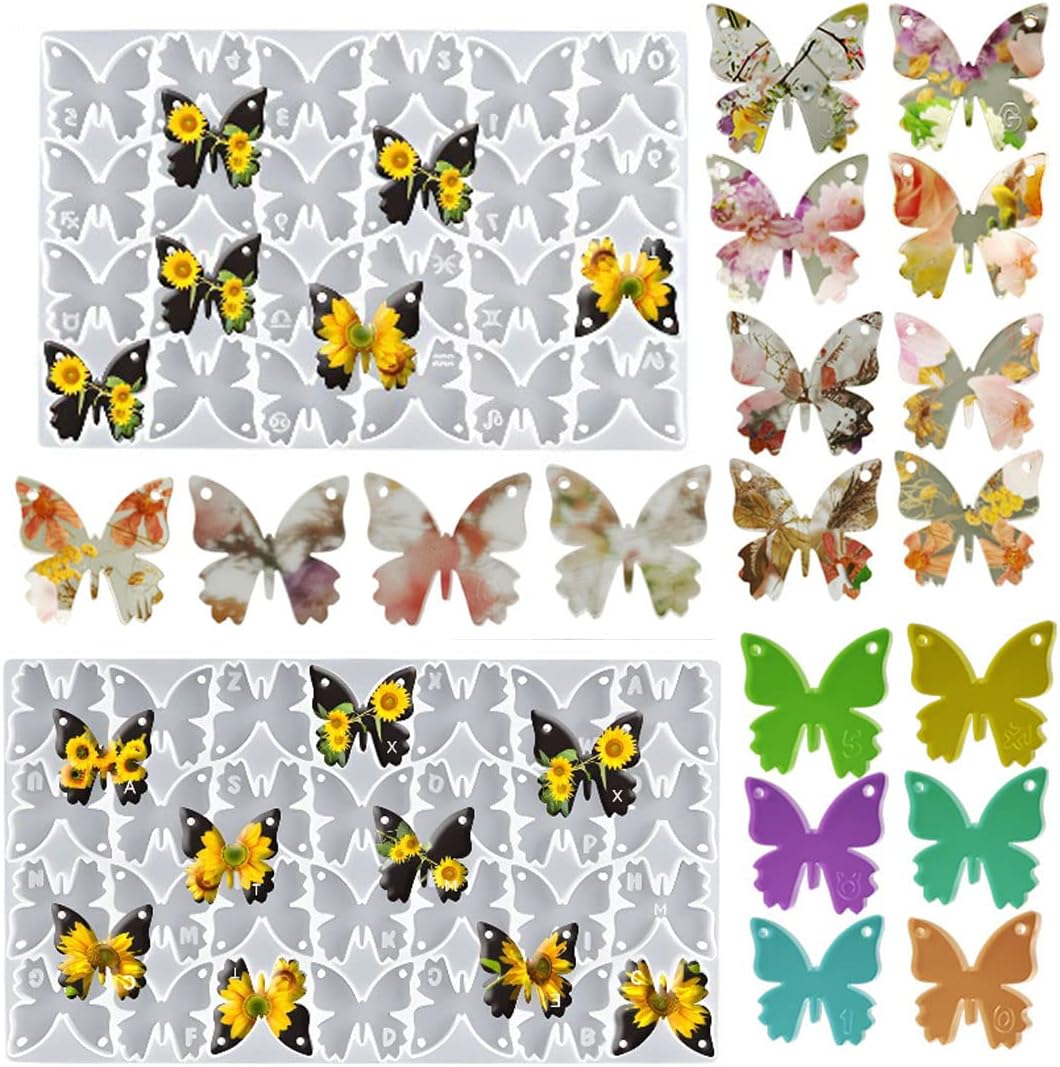 2 Stück Schmetterling Silikonformen 15,5cm - 3D Gießformen Für DIY & Handwerk