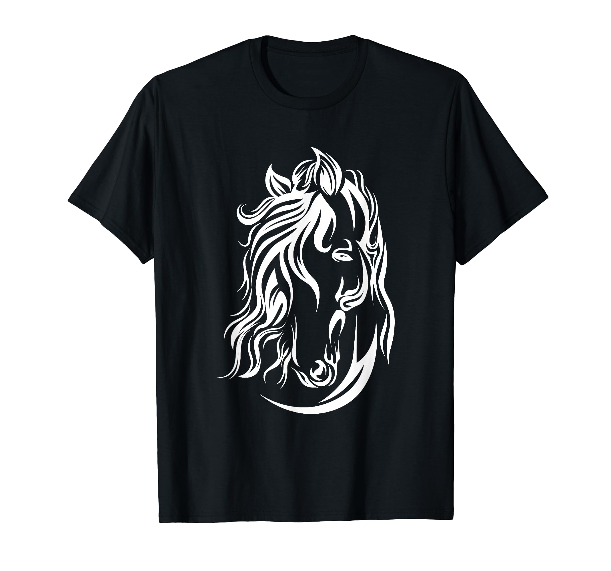 Horse Girl Riding Gift, Present and TeeHorse Head Silhouette Horseback Riding Horse Lover T Shirt T-Shirt
