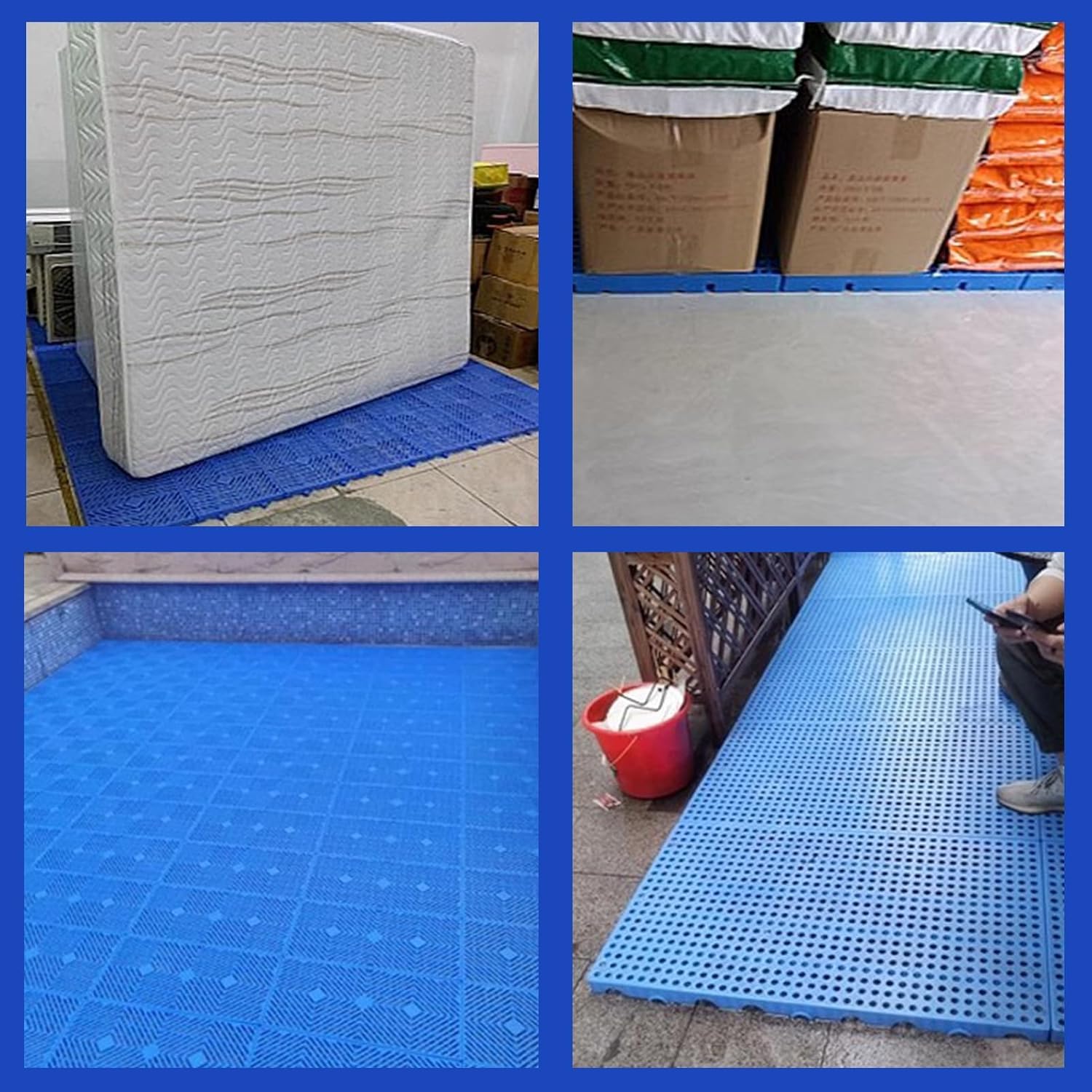 Pallet in plastica Pallet in plastica, pallet di trasporto nidificati, pallet in plastica impermeabili, tappetini espositivi for supermercati for cucine di ristoranti, negozi, supermercati(40x4