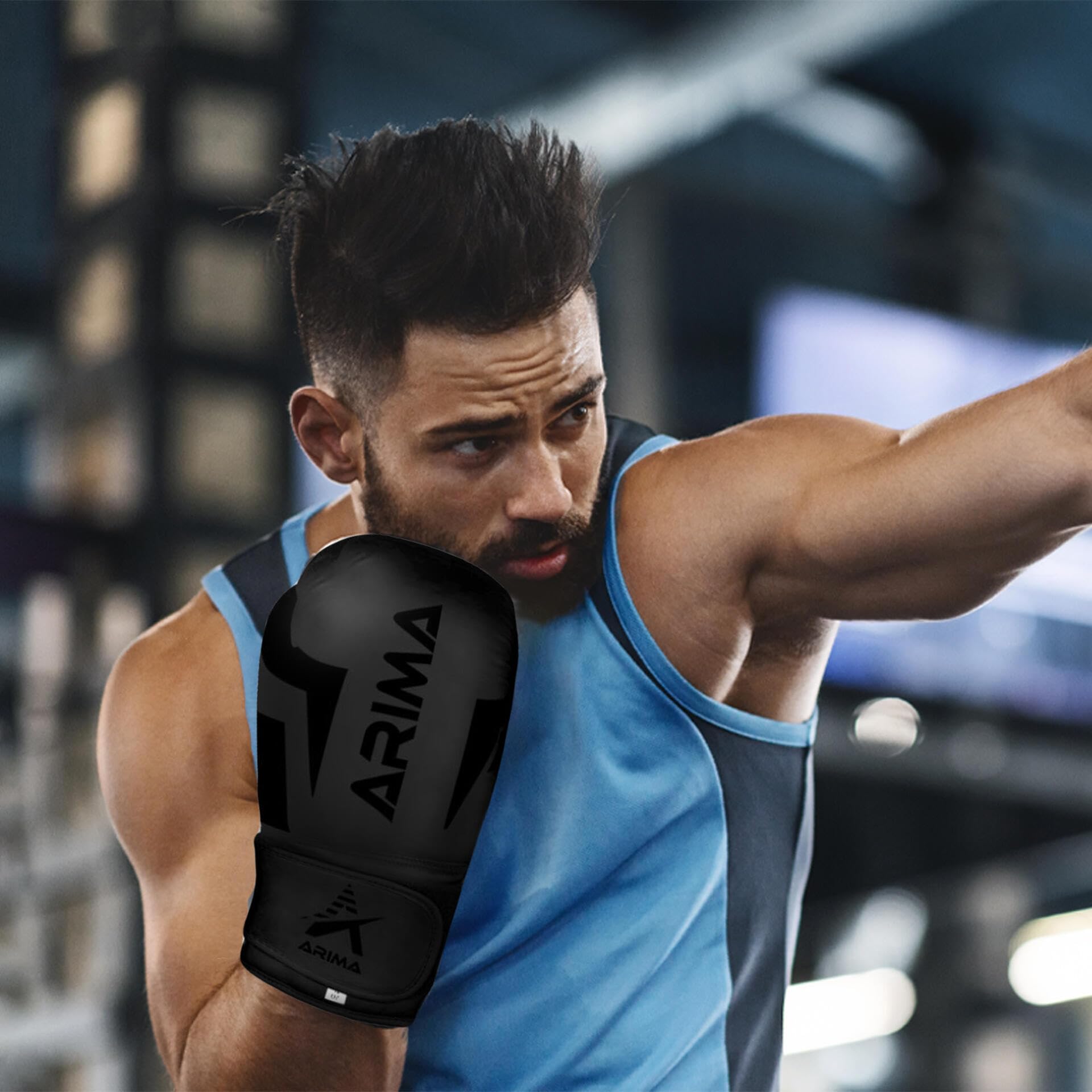 Arima Guantoni da boxe, in pelle PU di alta qualità, pesanti, ideali per boxe, kickboxing, muay thai e allenamento fitness