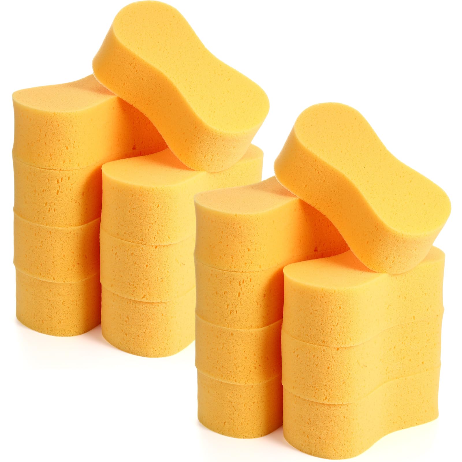 Tioncy Riesiger Knochenschwamm, Großpackung, 22,9 x 12,9 x 7,6 cm, Jumbo-Autowaschschwamm, Allzweck-Schwämme, einfach zu greifen, dicker Schaumschrubber für Auto, Boot, Küche, Bad, Garage, Hotel