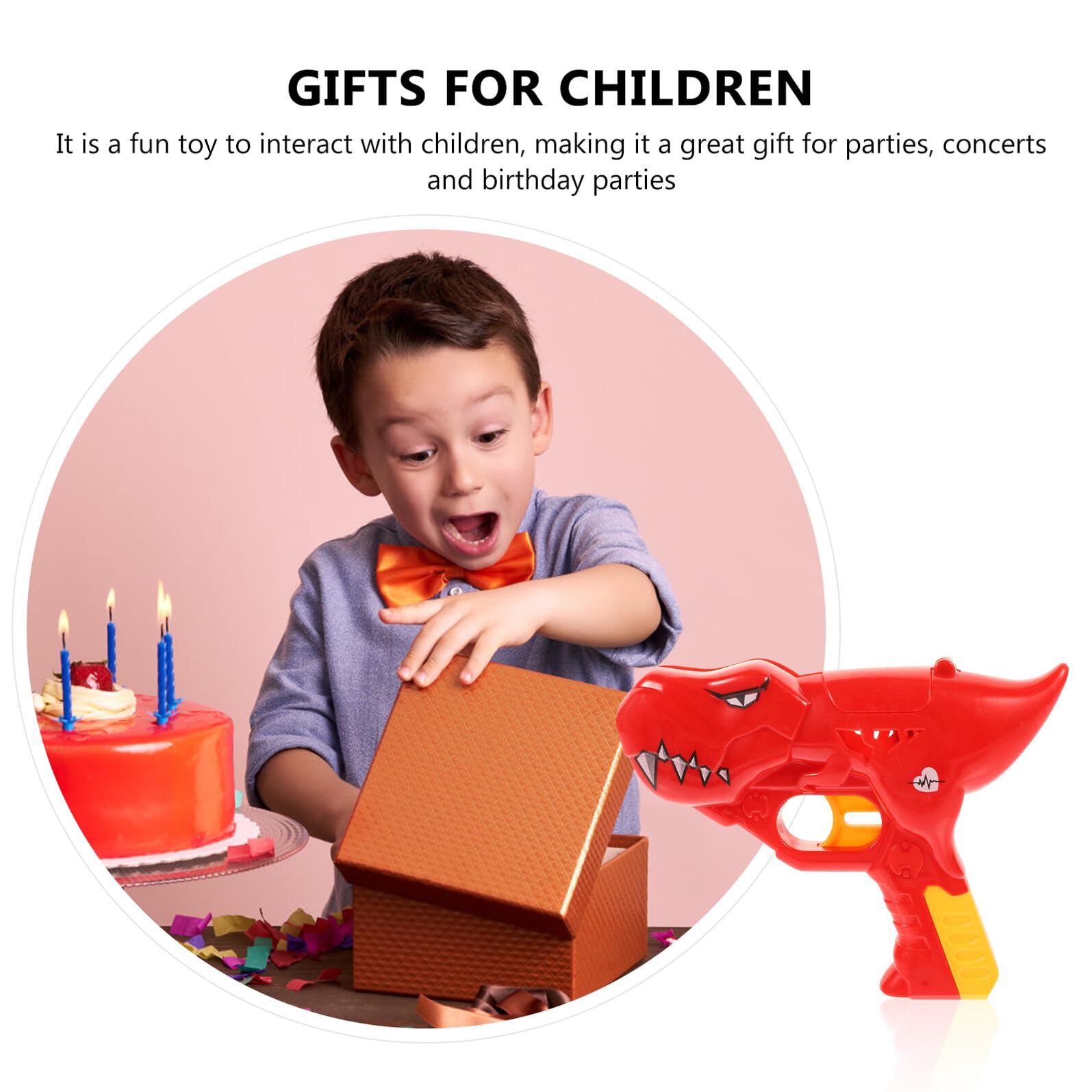 ERINGOGO Giocattolo Porta Lecca-Lecca Robot Dinosauro Rosso 2 Pezzi, Spara Lecca-Lecca Divertente per Feste, Regalo Compleanno Pratico e Sicuro in Plastica Dura