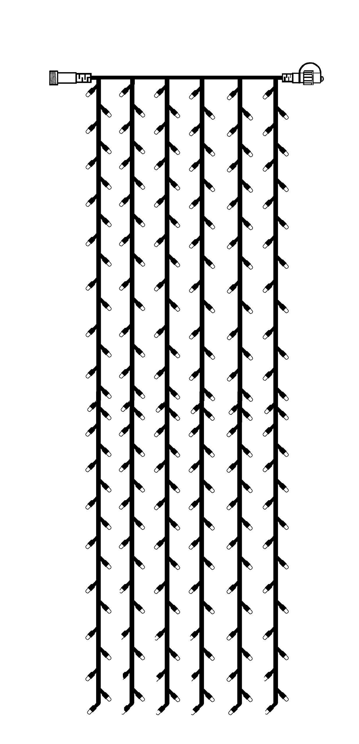 System LED 465-51-14 Extra Rideau lumineux LED Multicolore 100 x 400 cm