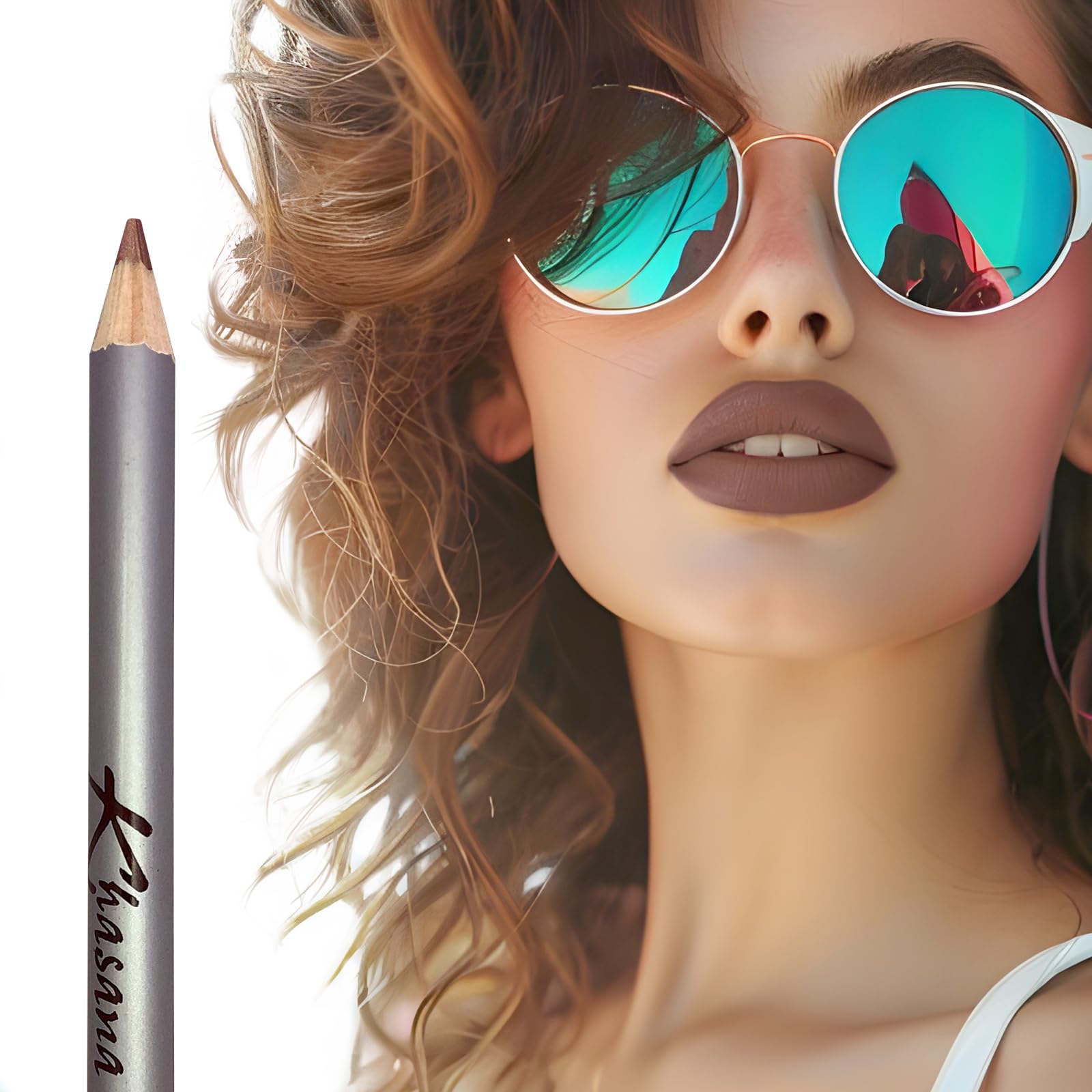 Khasana Lip Liner Pencil, Smooth Creamy Application, Long-Lasting, Nourishing & Moisturizing Formula. Transfer-Proof, #9 Hot Sand