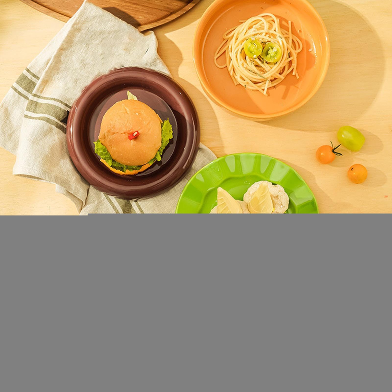 Set Di Per Hamburger Impilabili Stoviglie In Ceramica Impilabili | Ciotole Per Snack Divertenti Per Organizzatori Di Feste E Eventi Cena In Famiglia Picnic Compleanno Barbecue Colazione