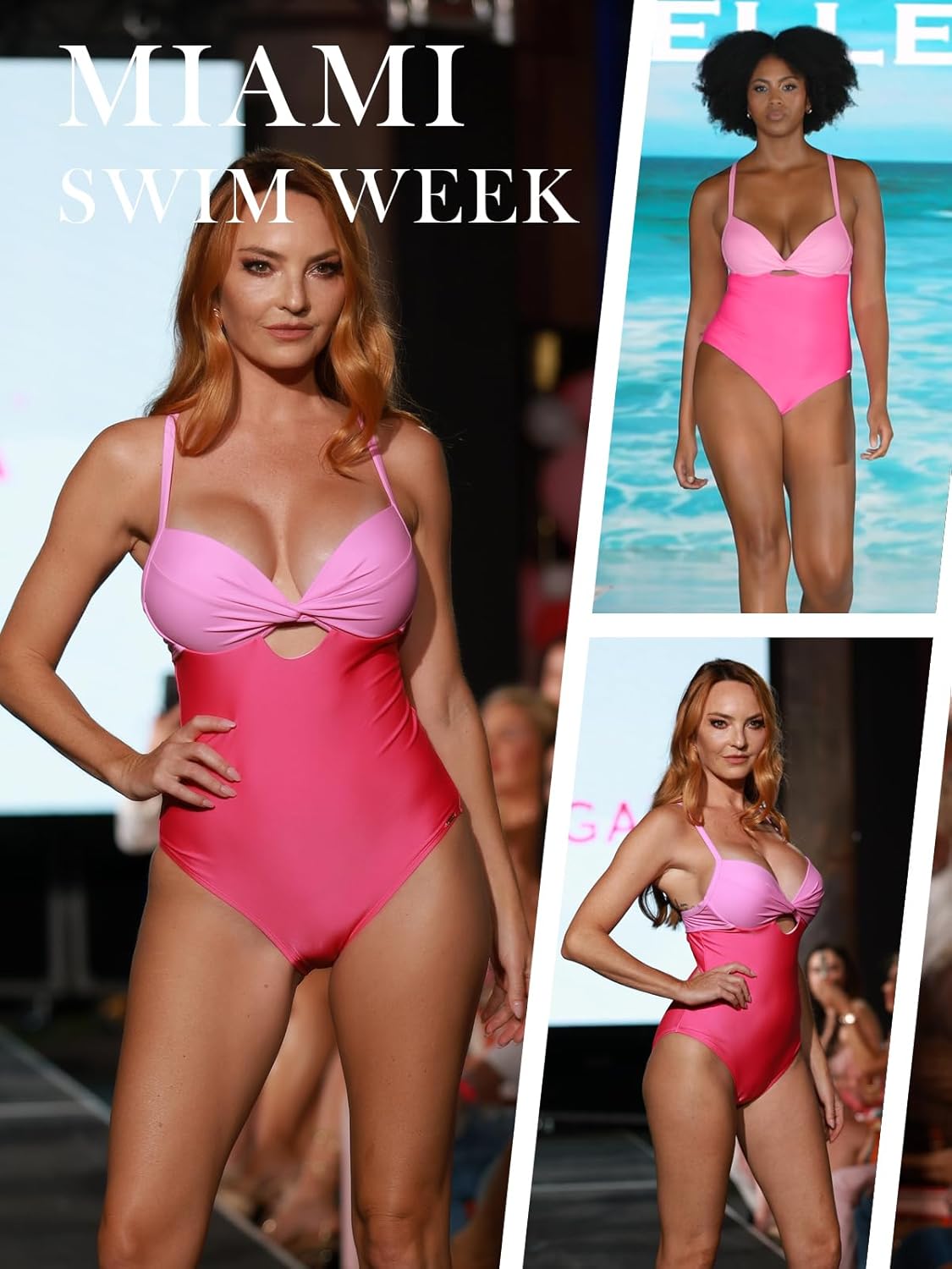 RELLECIGA Women’s Push Up One Piece Swimsuit Twist Front Cutout Adjustable Straps Swimwear - Image 2