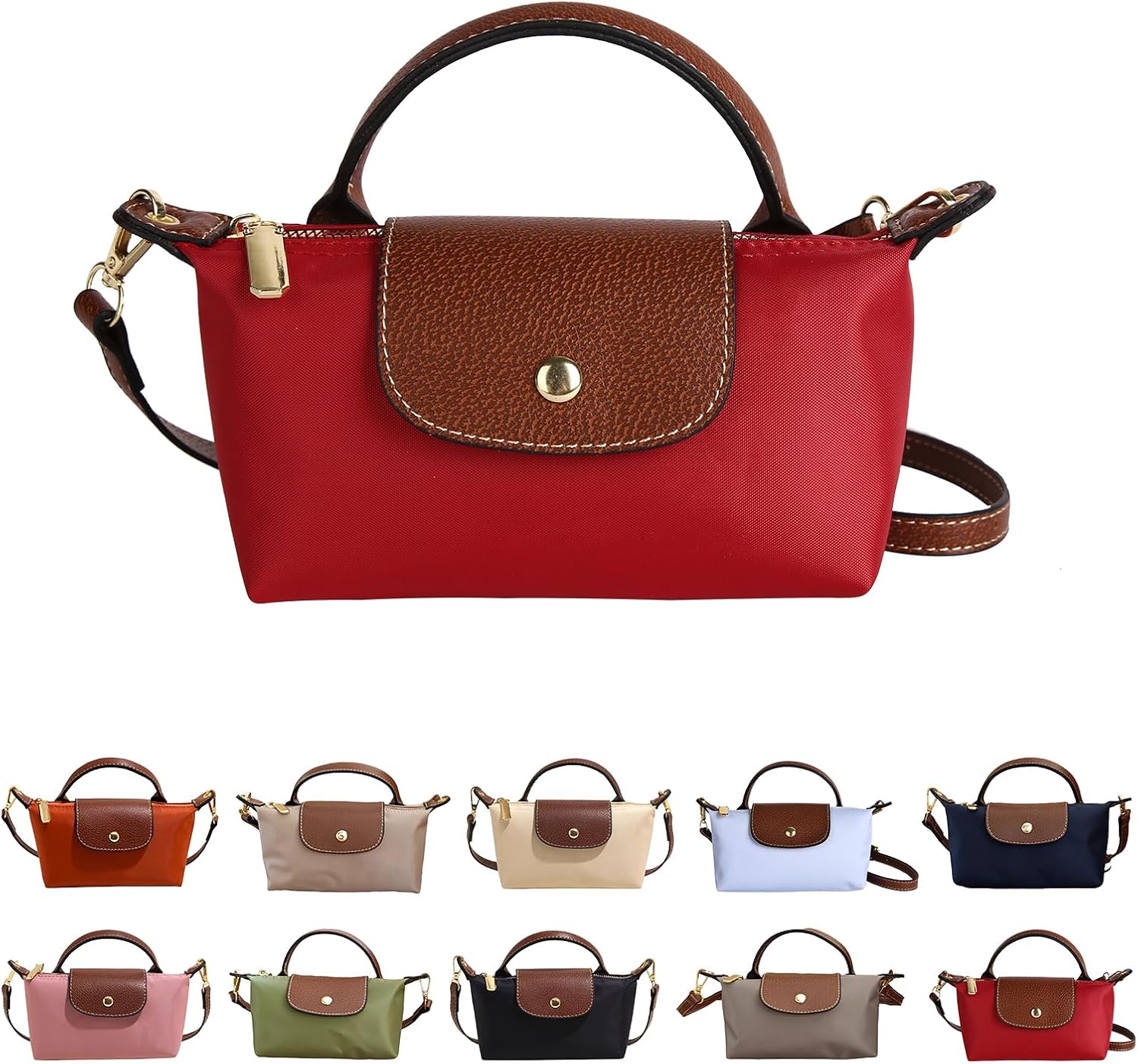 Mini Crossbody Bag for Women - Adjustable Strap Shoulder Purse, Small Spacious Tote with Zipper Pockets for Phone Wallet Keys