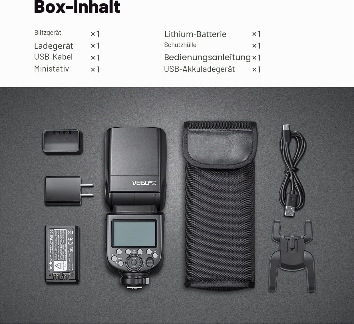 Godox V860III-C TTL 2.4G GN60 HSS Camera Flash with 10-Speed Adjustable Modeling Light, one-Key Switch TTL+2600 mA, Extremely Fast Recovery Lithium Battery Speedlite for Canon (Godox V860III-C)