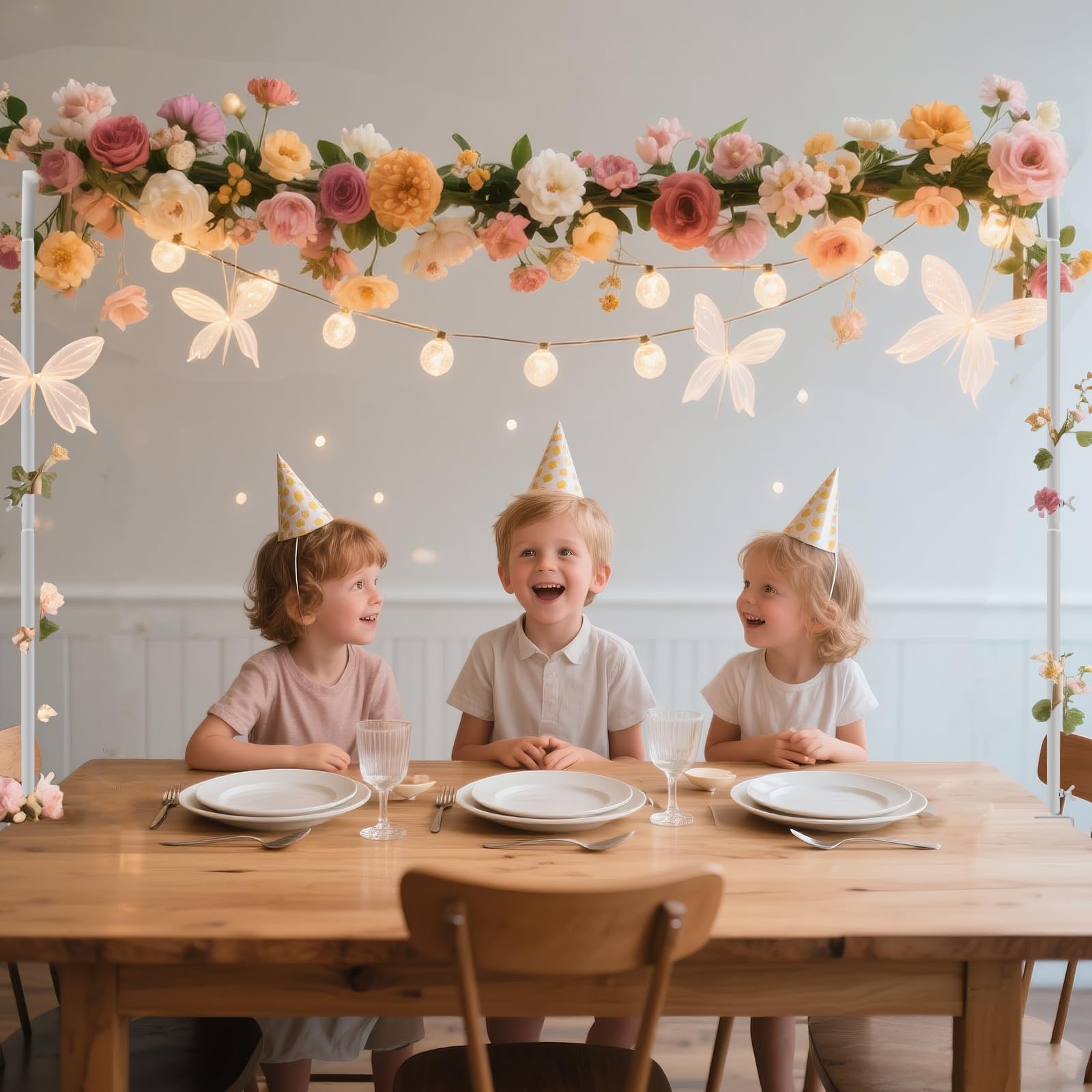 Arche De Table Extensible Avec Clip, Hauteur 71-142cm, Longueur 150-331cm, Peut Suspendre Des Ballons, Convient Pour La Table à Manger, Comptoir De Bar, Fête, Décoration De Mariage