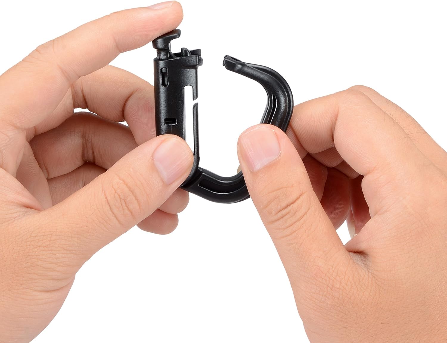 BOOSTEADY 10 Pack Multipurpose D-Ring Grimlock Locking for Molle Webbing with Zippered Pouch - Image 2