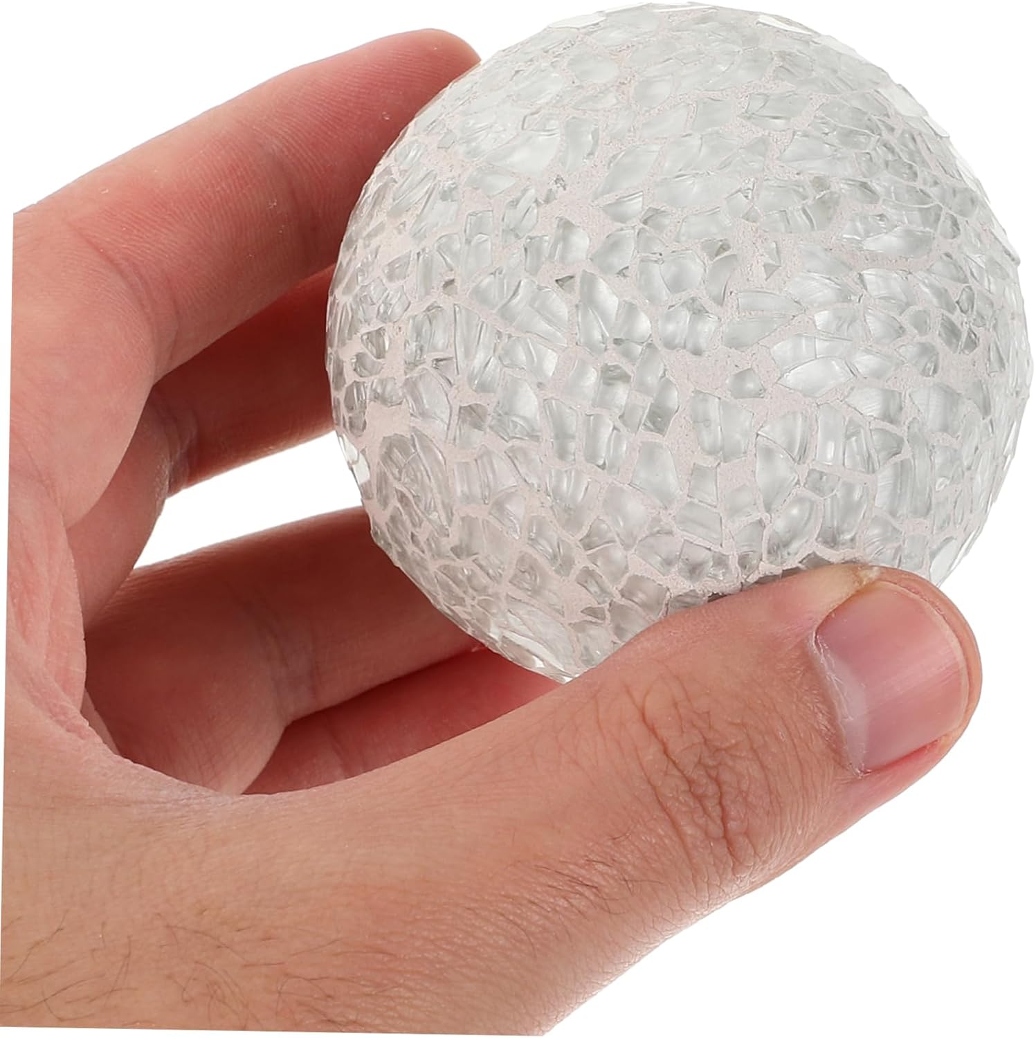 Garneck 6pcs Glass Mosaic Balls Decorative Centerpiece Balls for Bowls Vases Tables Home Decor Wedding