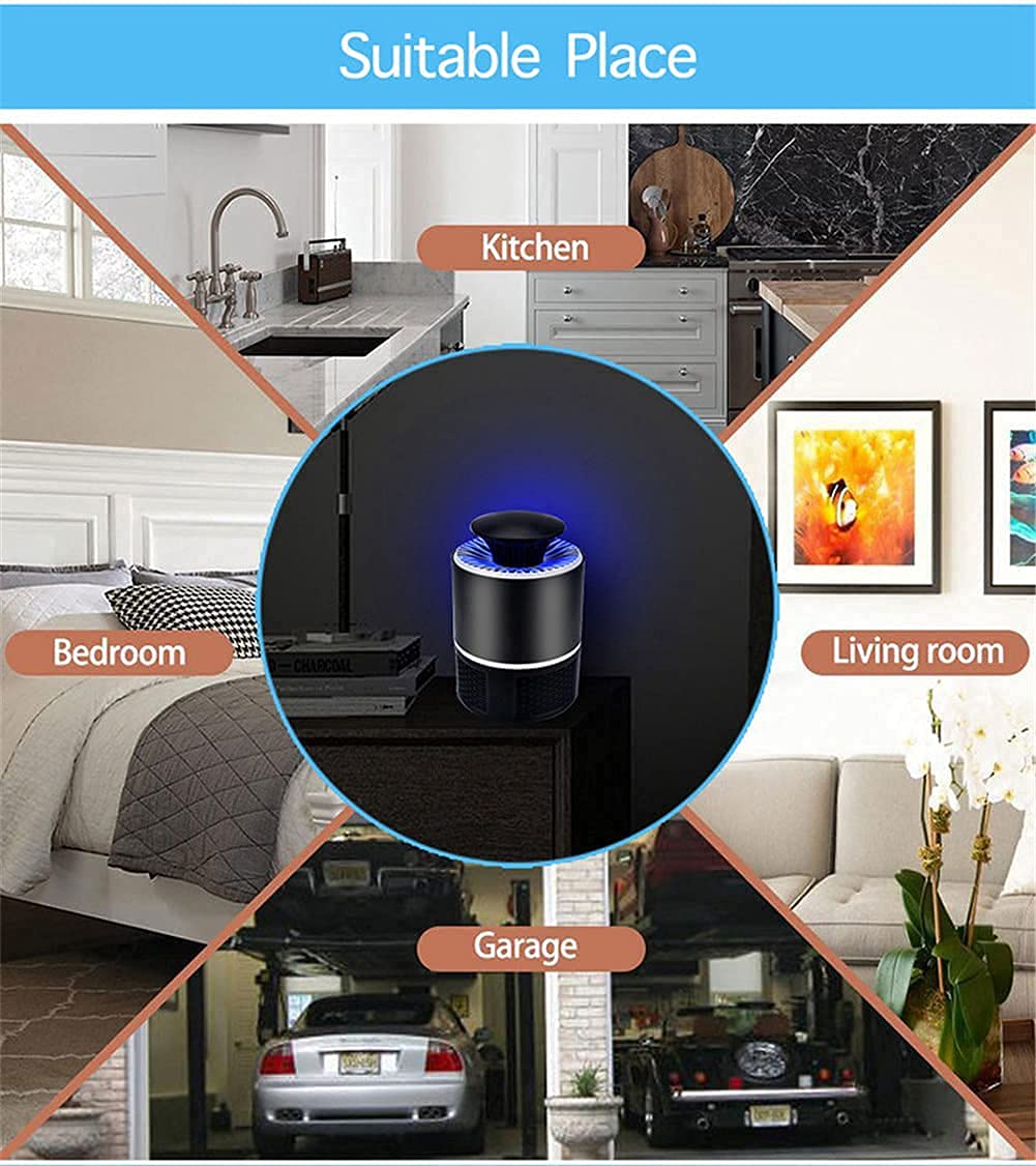 Elektrische Mückenlampe, USB-Elektronik, LED-Nachtlicht, Insektenvernichter, Schädlingsbekämpfungsmittel für Schlafzimmer, Küche, Büro (Weiß)