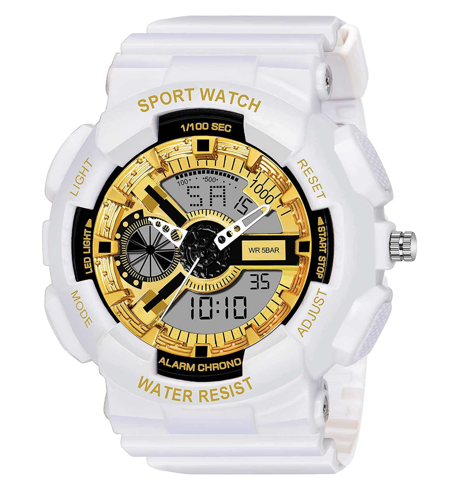 IIK COLLECTIONAnalog-Digital Sports Wrist Watch with Calendar (Time, Day & Date), Back Light, Multifunction, Multi-Time Zone, WaterResistant, Stopwatch for Men and Boys