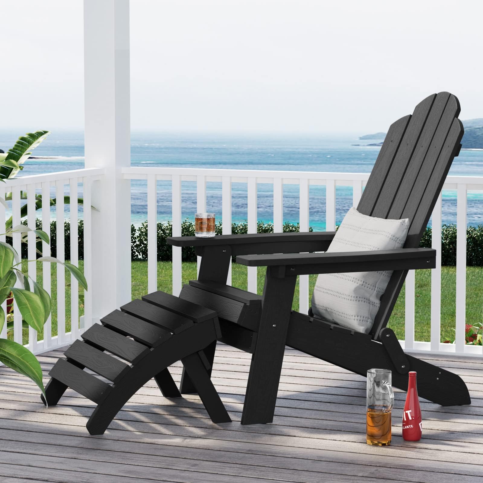 Amazon.com: MXIMU Folding Adirondack Ottoman Set of 4: HIPS