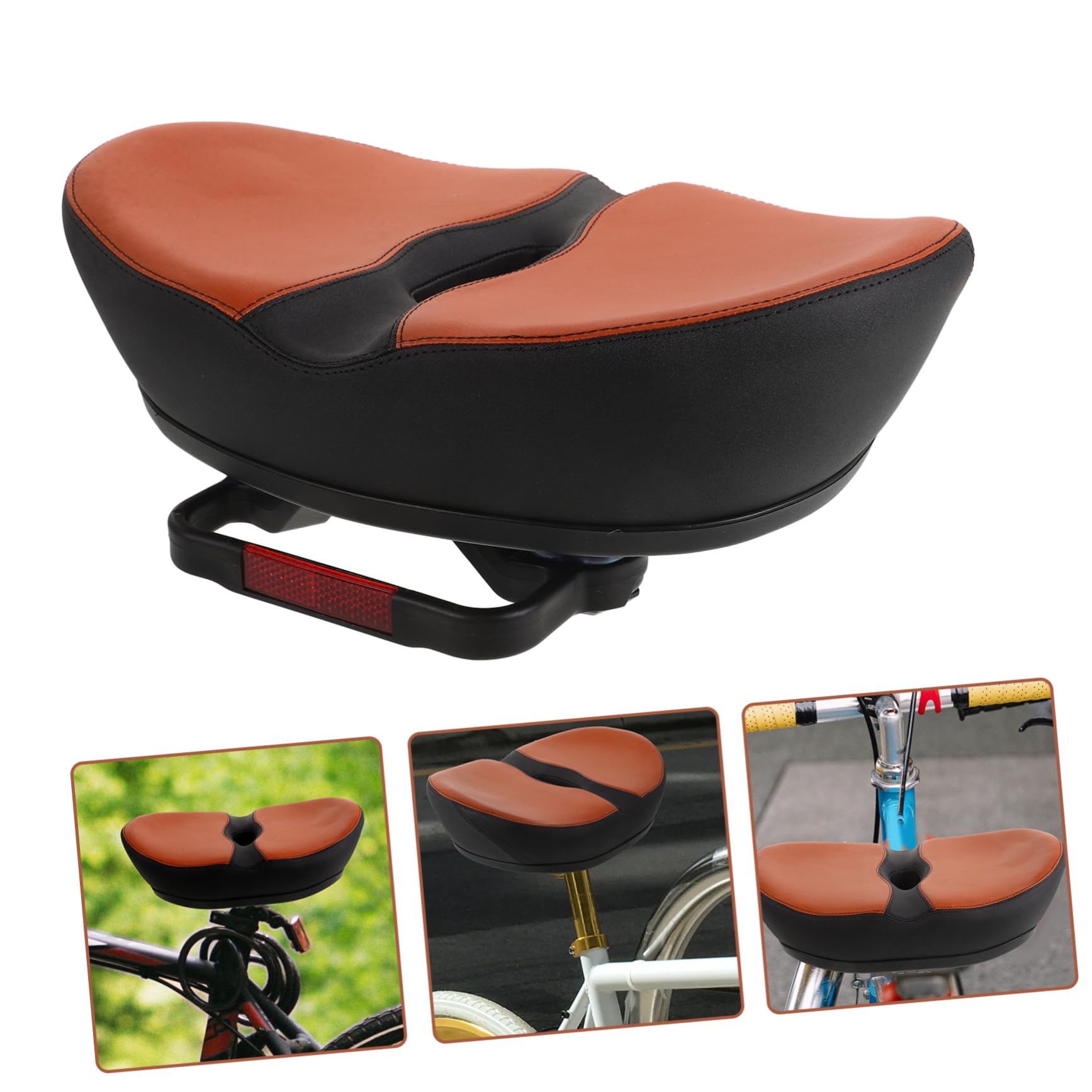Selle de Vélo sans Bec Large, Mousse PU, Antidérapante