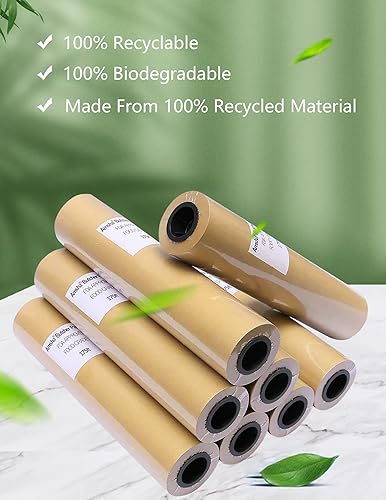 Miniatura 6 de Rollo de papel kraft de 12 pulgadas x 98 pies, rollo de papel marrón para manualidades para paquete de regaloenvoltura de flores de ramodibujo de