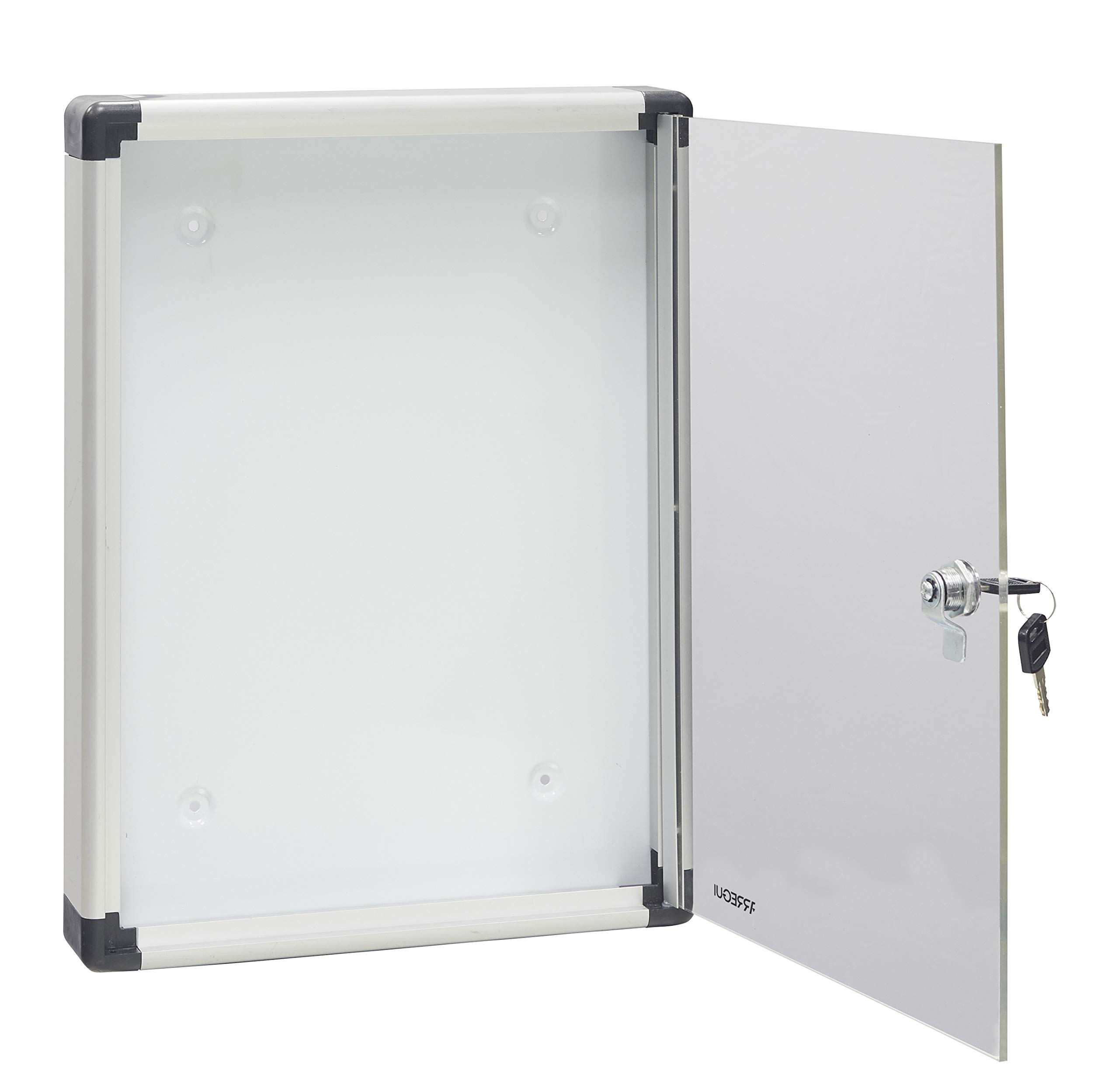 Arregui PAN52 Bacheca porta avvisi/pubblicitá in alluminio e metacrilato con capacità per 1 foglio DIN A4, argento