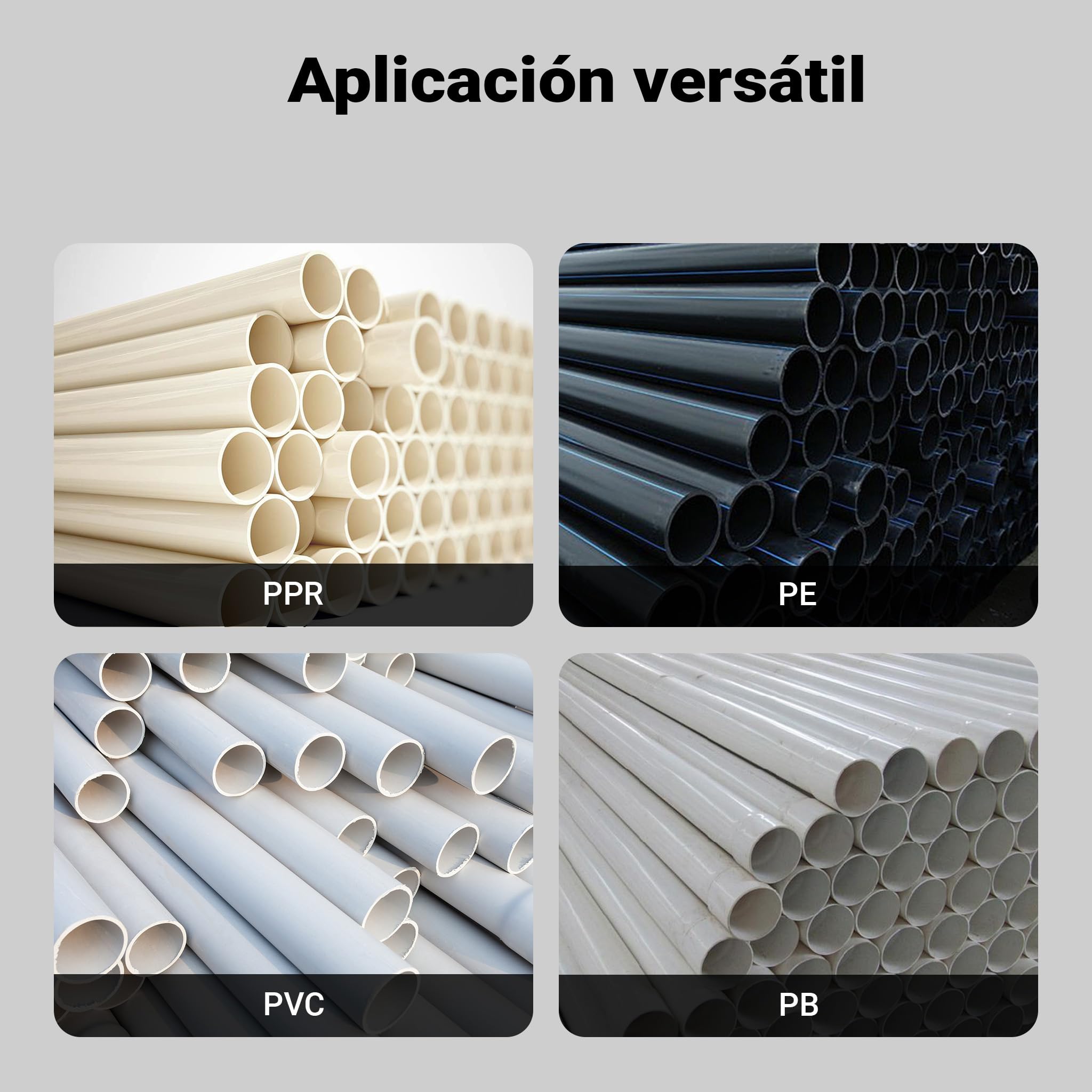Soldador tubos PE Soldadura polipropileno PPR Soldador plástico termofusión Fundir tubería plástico