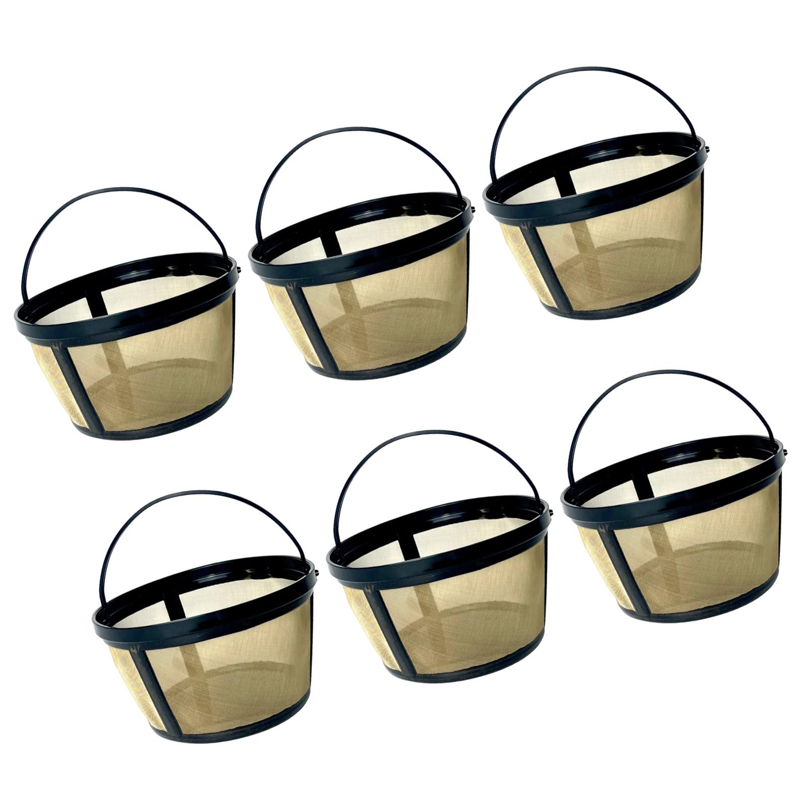 Panier filtrant pour café du matin en famille, lot de 6 filtres réutilisables 6-8 tasses