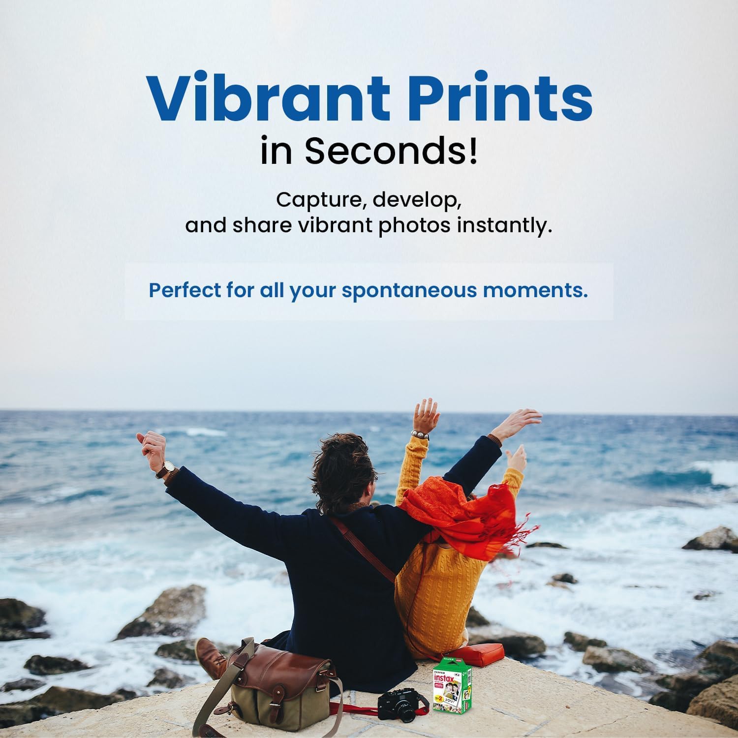 Fujifilm Instax Mini Instant Film, 60 Shots (10 Sheets x 6) – Capture Memories Anytime, Anywhere + BluebirdSales Premium Cleaning Cloth & 8 AA Batteries - 5