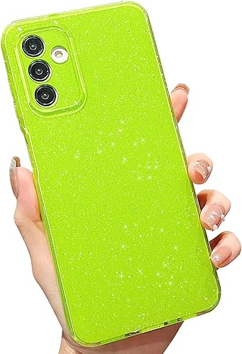 Miniatura 1 de MINSCOSE Funda compatible con Samsung Galaxy A32 5G, bonita funda delgada con purpurina fina, a prueba de golpes, de TPU para mujeres y niñas, para