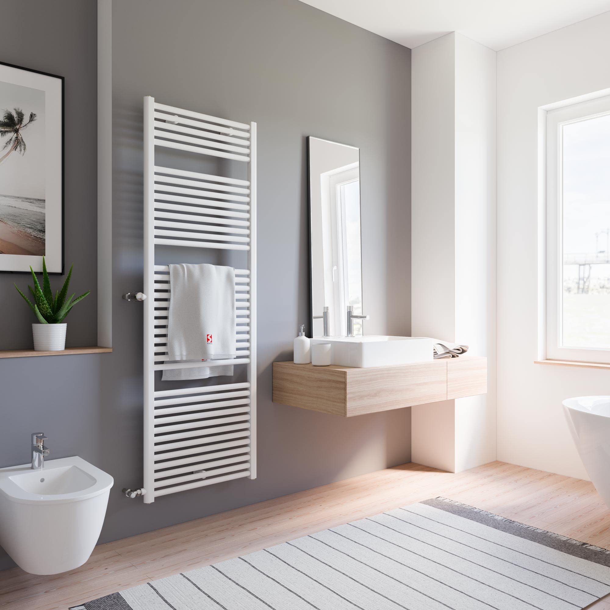 Schulte Munich Special EP1690050 04 Bathroom Radiator with Side 