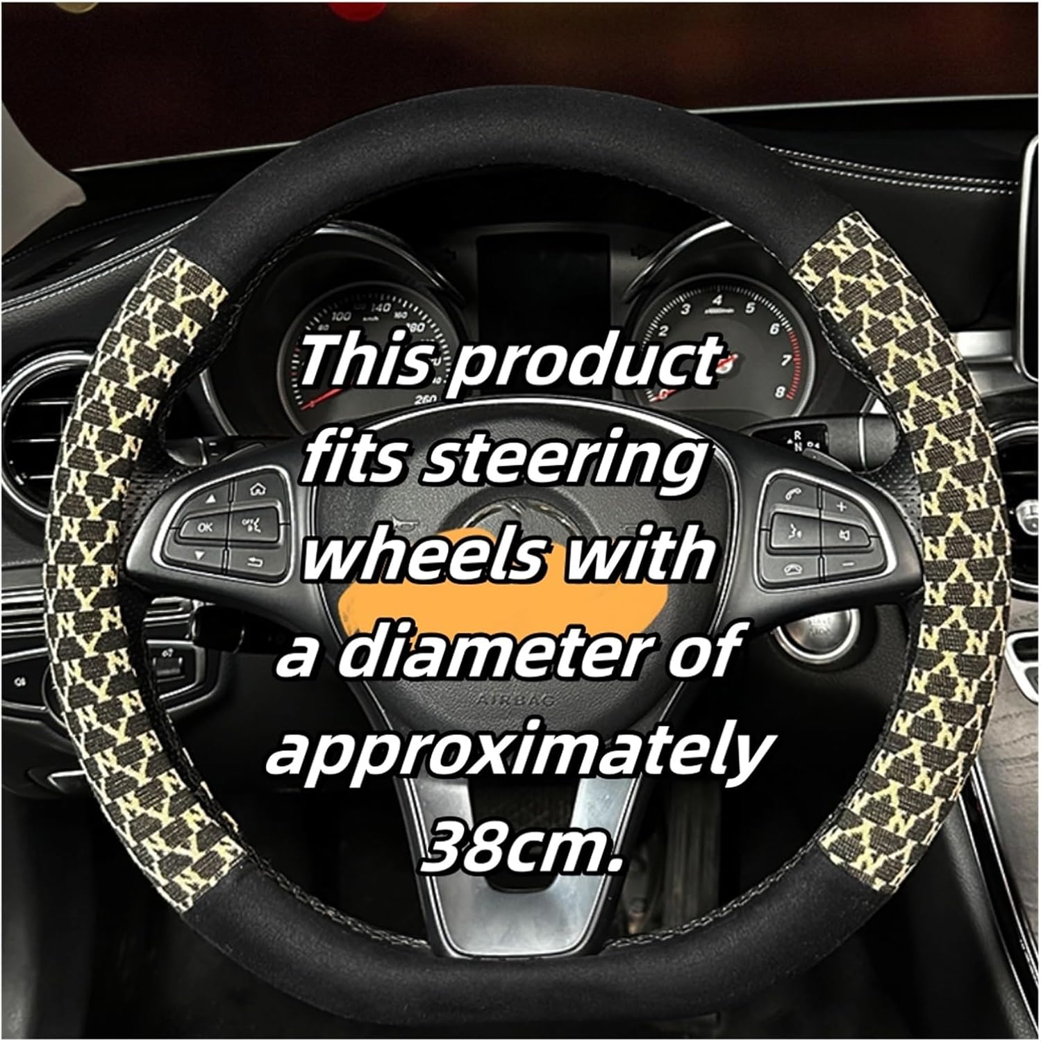 Car Steering Wheel Cover for D-Type Car Steering Wheel Cover Car Interior, Soft and Lightweight with Strong Grip. (Color : 1#)