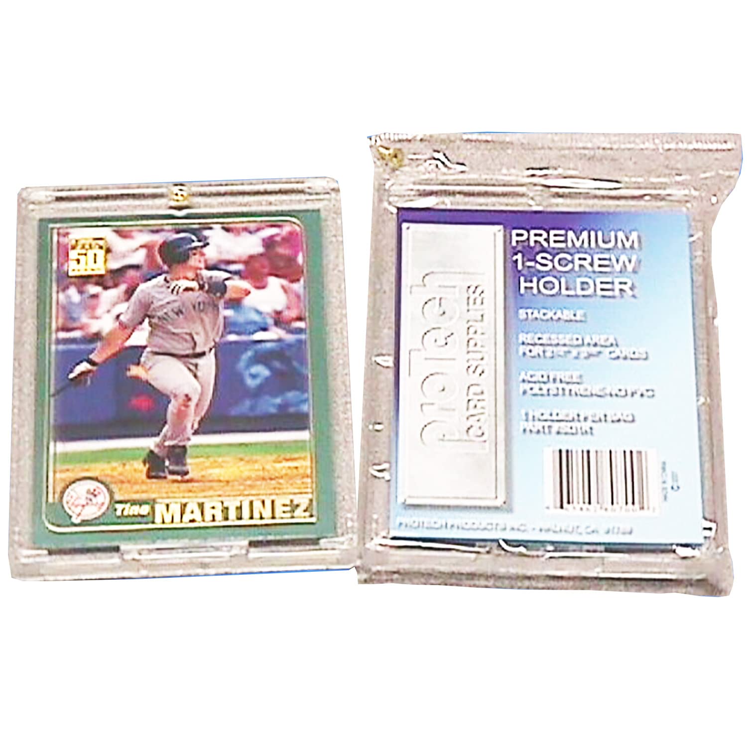 ProTech SD1R Single or 1 (One) Screw 35 Pt. Holder for Baseball, Basketball, Football, Hockey, Similar Cards (50)