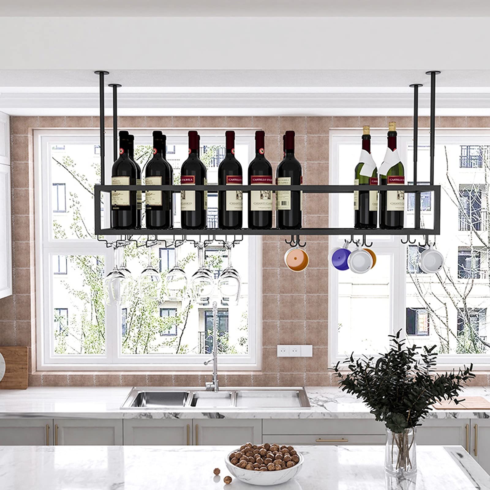 Support à gobelet de style européen en métal forgé robuste