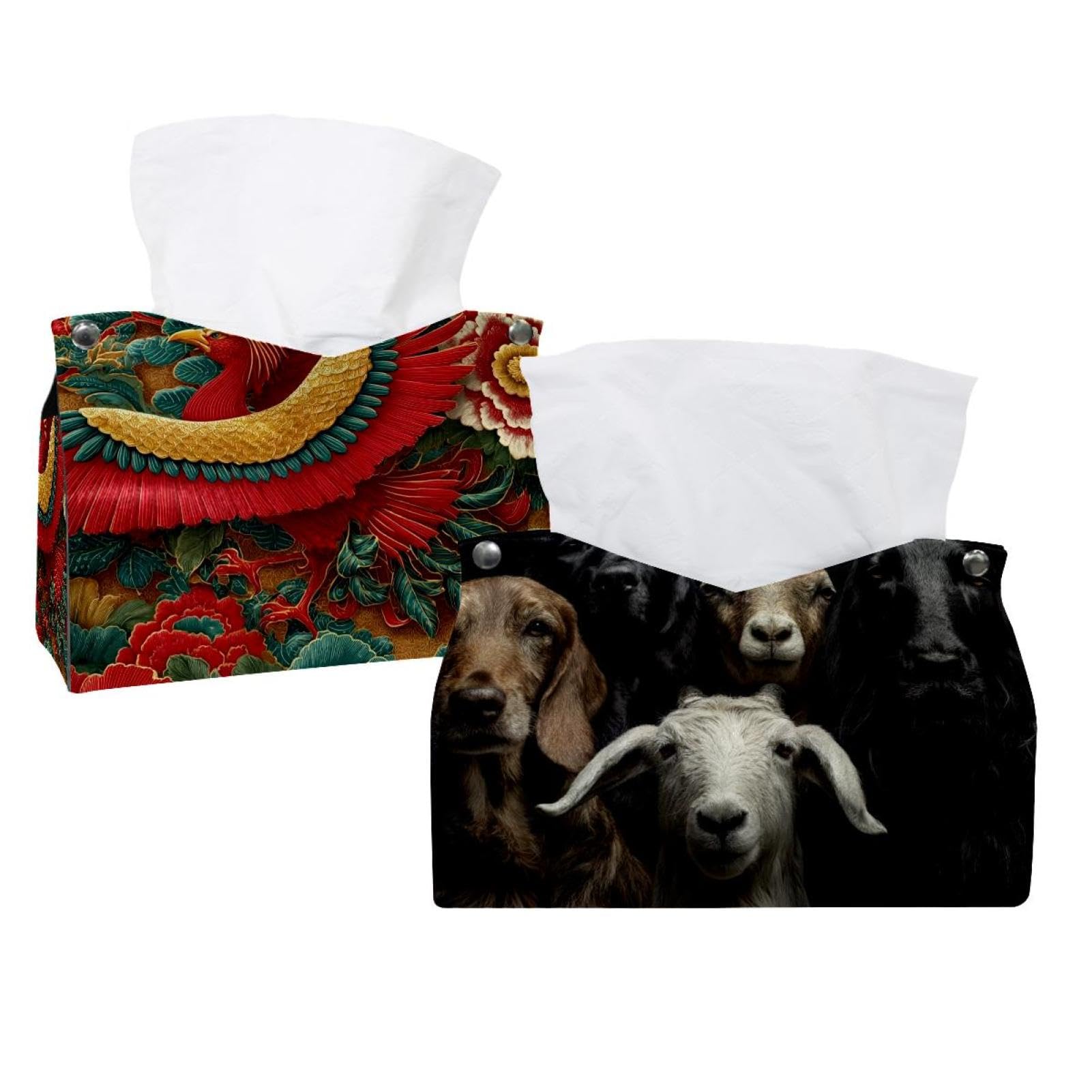 Boîte à mouchoirs chiens pour en finir avec les emballages jetables usés dans le salon