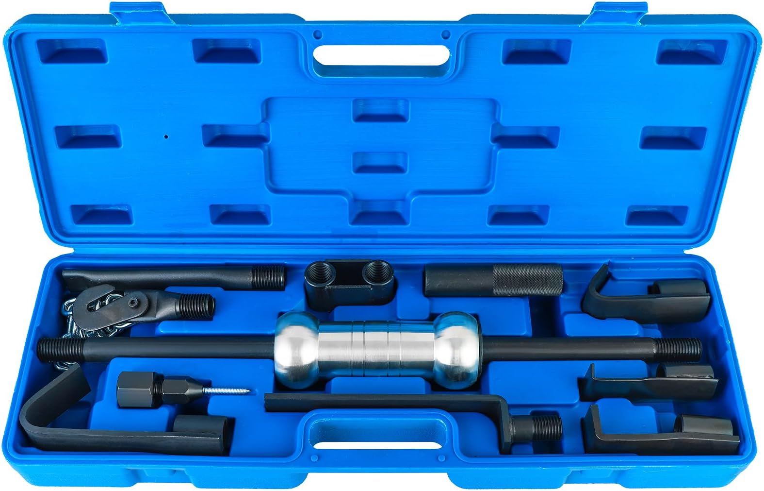 13pcs Heavy Duty Slide Hammer Dent Puller Set | 10lbs Auto Body Repair Tool Kit, Dent Puller Slide Hammer Set, Car Dent Remover Tools for Auto Truck More