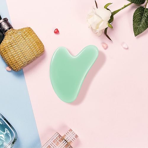 Vista 16 de Herramienta facial Gua Sha, herramienta Guasha para masajeador facial y corporal, piedras naturales, cuarzo rosa, raspado y terapia de acupuntura