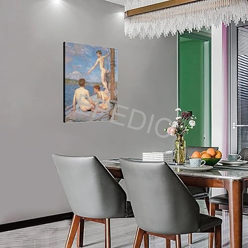 Miniatura 3 de EPEDIC Henry Scott Tuke - Póster de arte de pintor famoso (3) póster en lienzo para decoración de pared, pinturas para sala de estar, dormitorio,