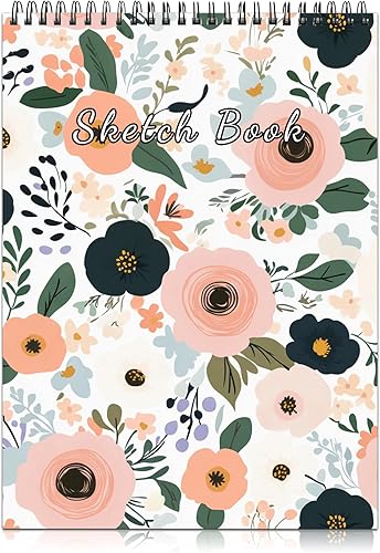 Miniatura 8 de Deokke Cuaderno de bocetos encuadernado en espiral, 9 x 12 pulgadas, papel grueso de 3.53 ozm, 50 hojas y 100 páginas, libro de bocetos artísticos,