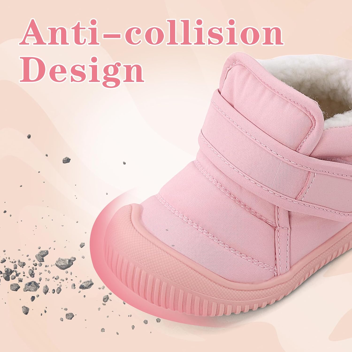 MK MATT KEELY Baby Winter Warm Shoes for Infant Boys Girls Toddler Plush Lining Snow Boots Soft Sole Non-Slip Walking Shoes Outdoor Faux Fur Booties - Image 3