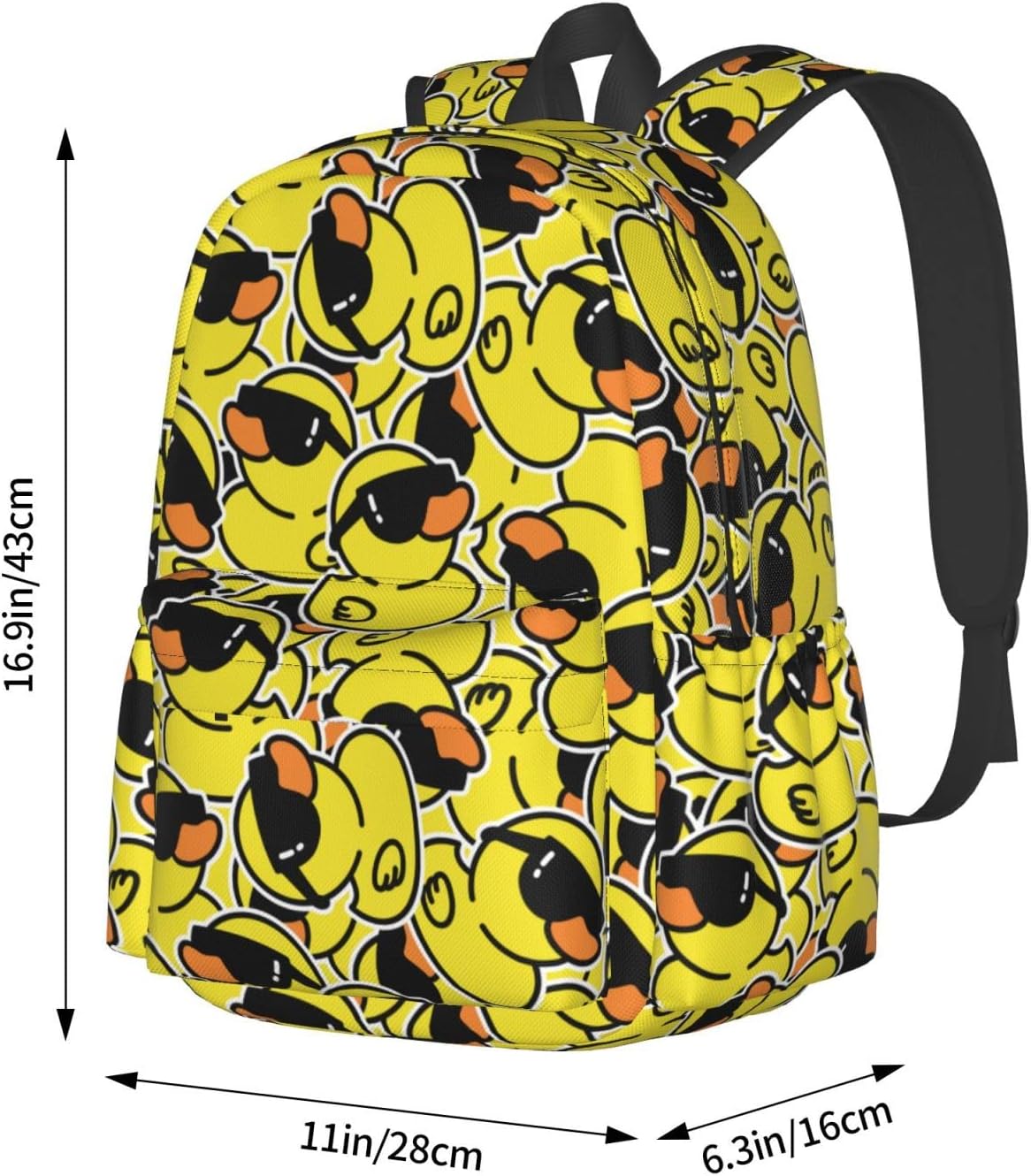 Duck Pattern Backpack Book Bags Lightweight Casual Laptop Backpacks Travel Daypack For Man Woman - Image 5
