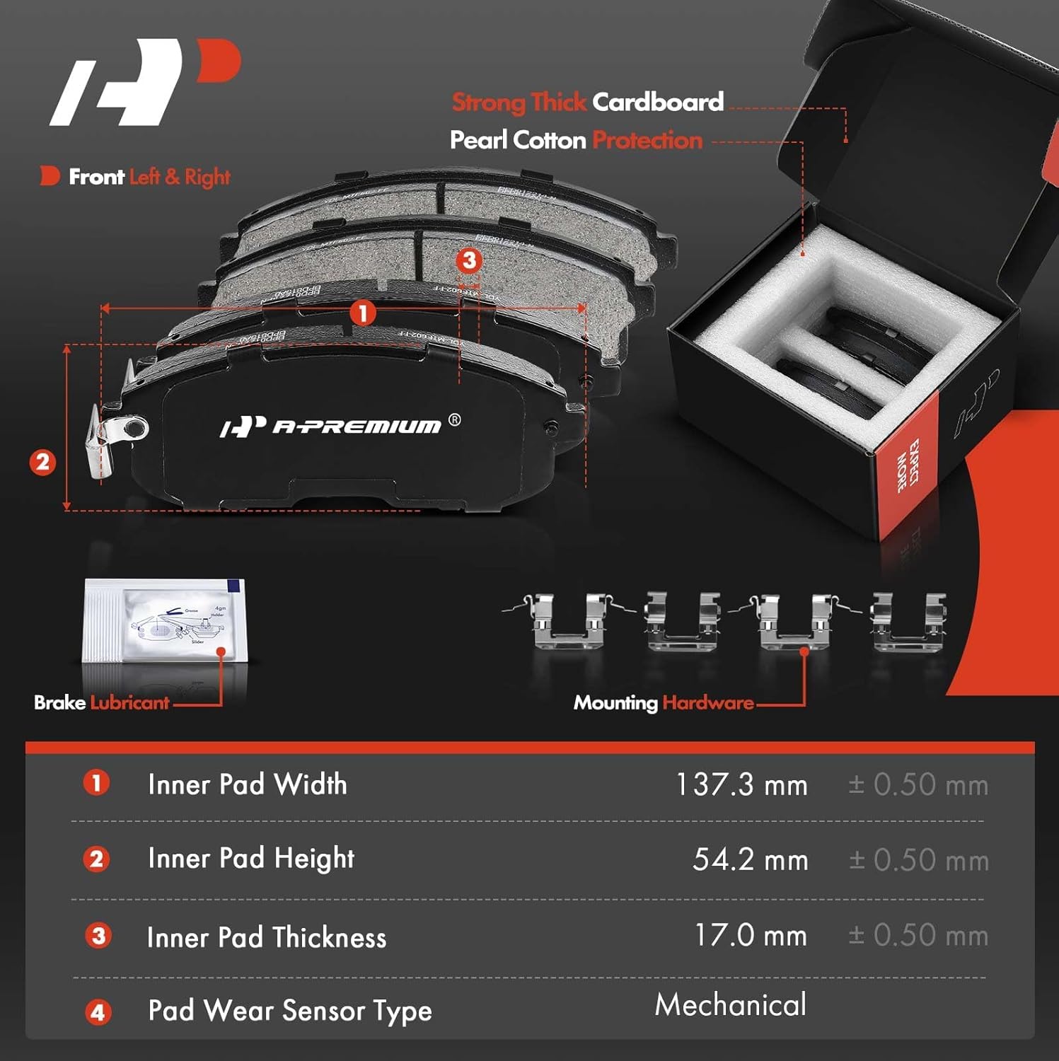 A-Premium Front Vented and Rear Solid Disc Brake Rotors + Ceramic Pads Kit Compatible with Select Nissan Models - Sentra 2017, Juke 2011-2017, 12-PC Set