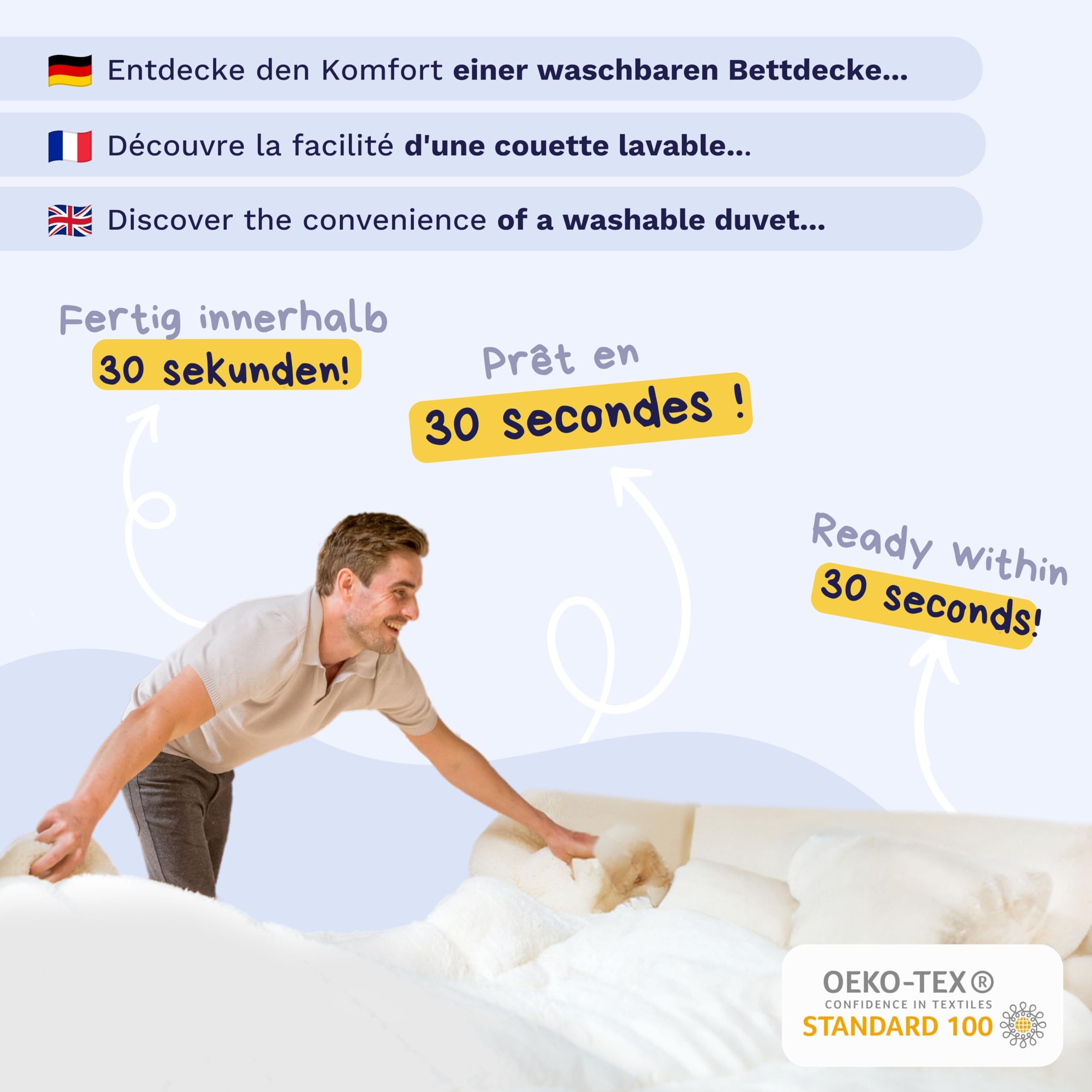 Zelesta Wonderbed Bettdecke 240x200 4 Jahreszeiten - Bettwäsche winterdecke und Sommer-Bettdecke warm Duvet - Waschbare bettdecke ohne Bezug - Anti-Allergene Steppdecke (Taupe)