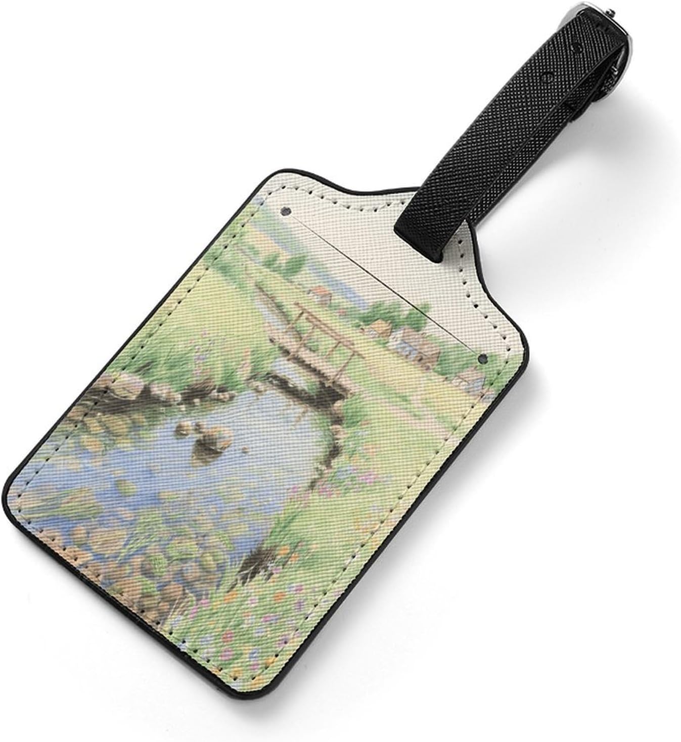 Rural Stream PU Leather Luggage Tag for Suitcases