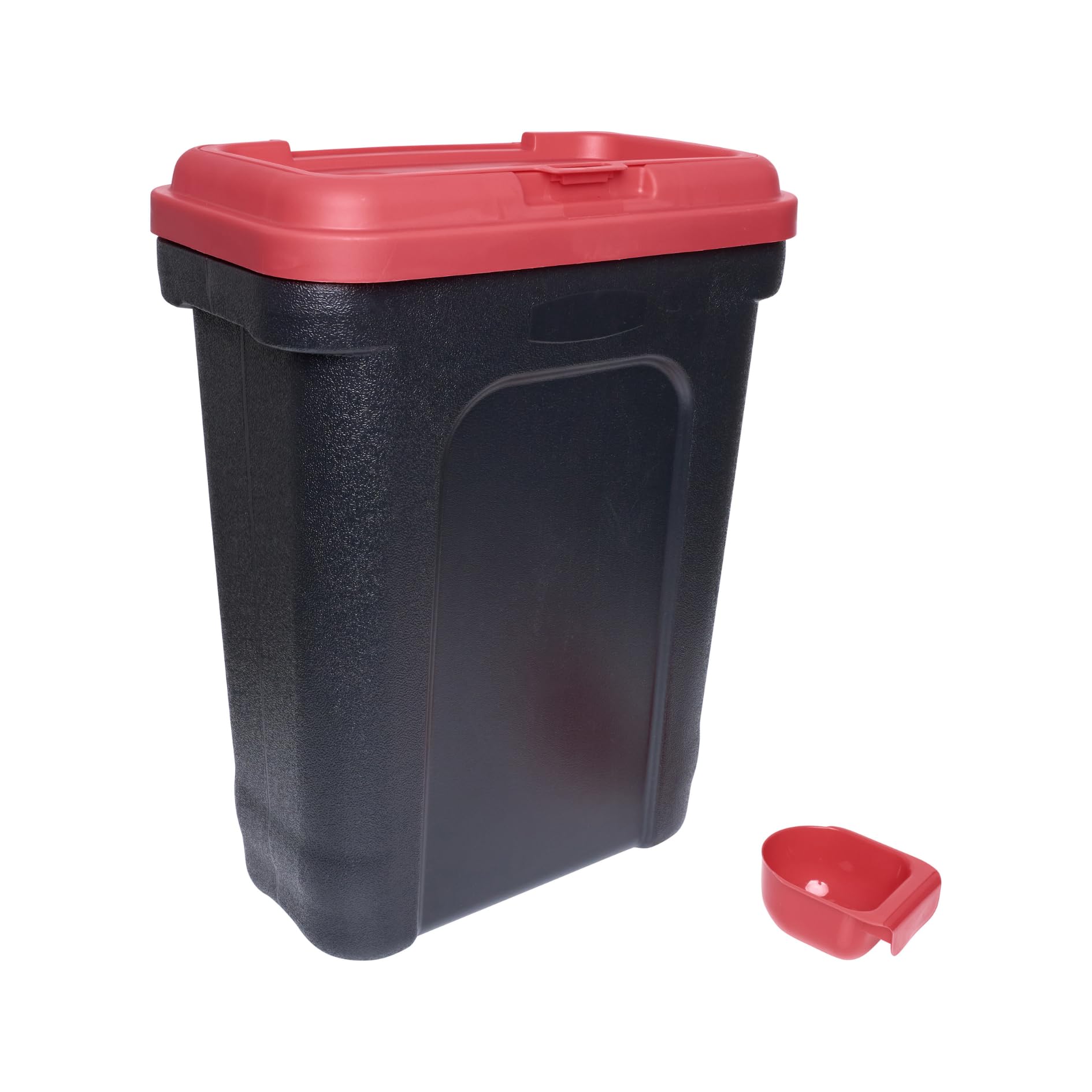 Large 30L Pet Food Storage Container with Scoop โ Airtight Dry Food Bin with Flip-Top Lock, Durable Plastic Pet Food Tub for Dog, Cat & Animal Feed (15kg Capacity) (Red) โ image 1