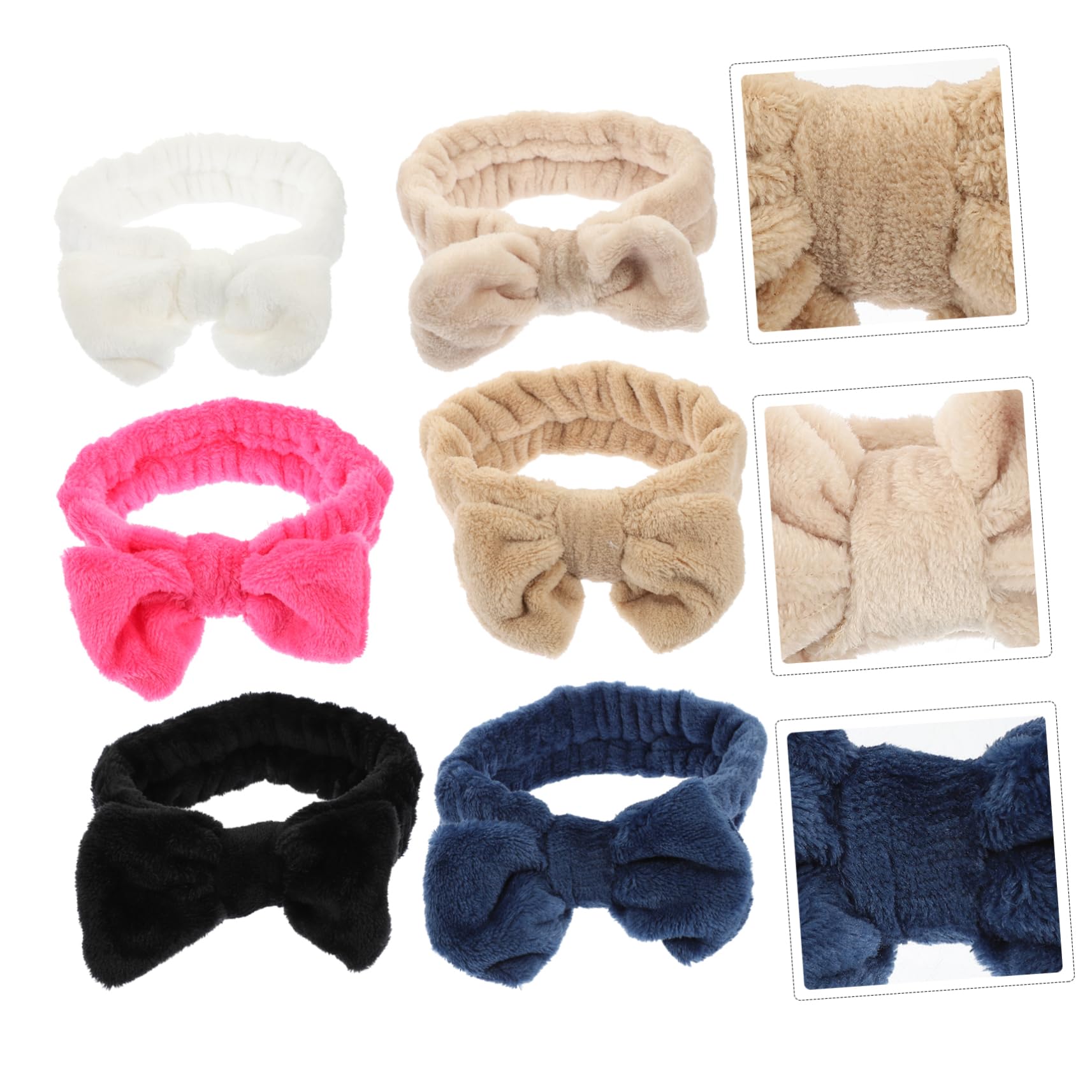 Healeved 2 Set Di Fasce Per La Della Pelle Fasce Per Il Trucco Fasce Per Il Lavaggio Del Viso Fasce Per La Testa in Pile Di Corallo Per Donne 6 Pezzi * 2