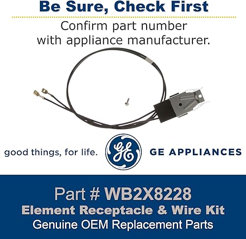 Miniatura 3 de GE WB2X8228 - Kit de receptáculo y cable de elementos originales OEM para cocinas eléctricas GE
