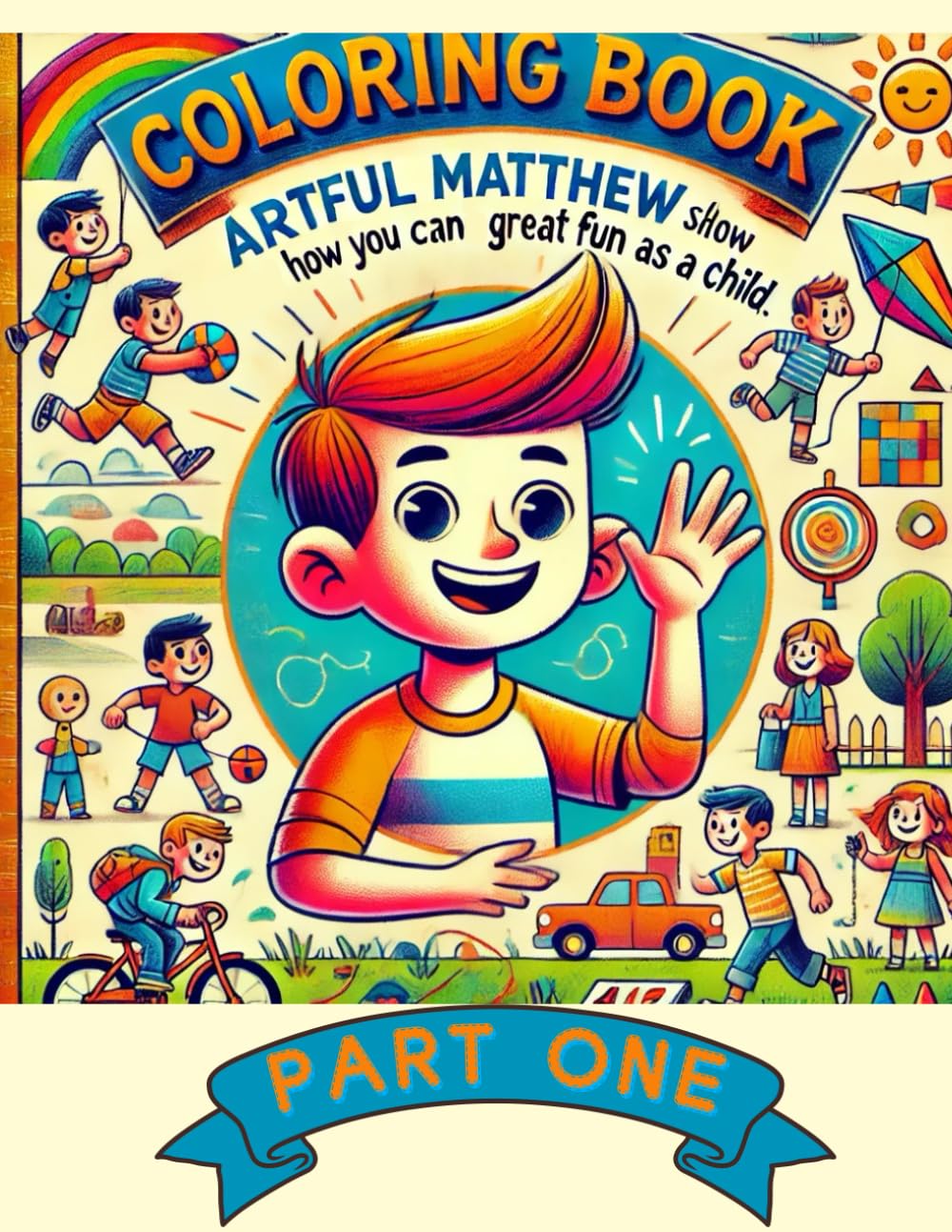 Coloring book Artful Matthew Shows How to Have Great Fun as a Child: A Fun and Engaging Coloring Book for Kids – Discover Exciting Childhood Activities for Play and Creativity