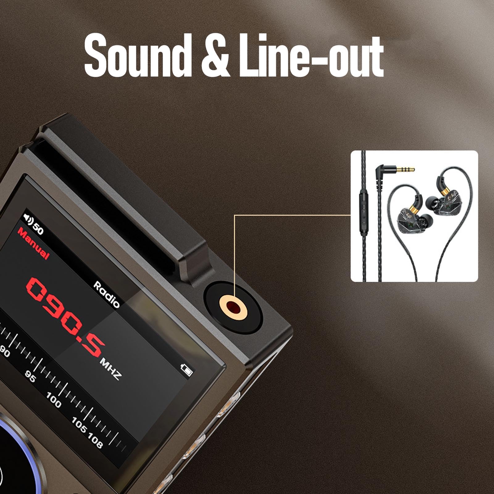 Cocoarm Lettore MP3 HiFi Lettore Audio Digitale in Lega di Zinco 16 GB Bluetooth 5.4 DSD FLAC Riproduzione Senza Perdita di Audio 20 Ore per Audiofili Auto da Viaggio e Ascolto Domestico (Scheda di